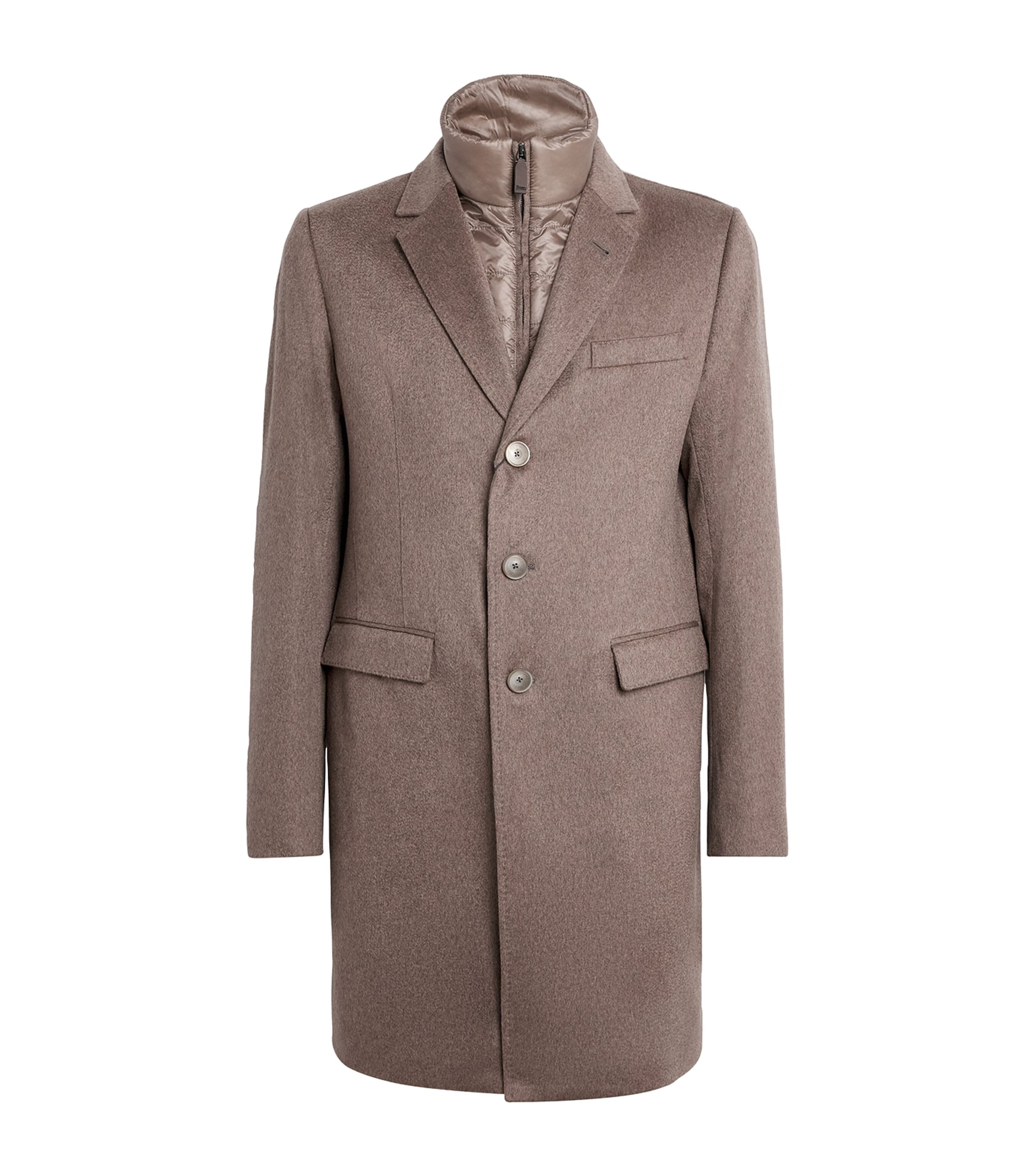 Cashmere Padded-Insert Overcoat