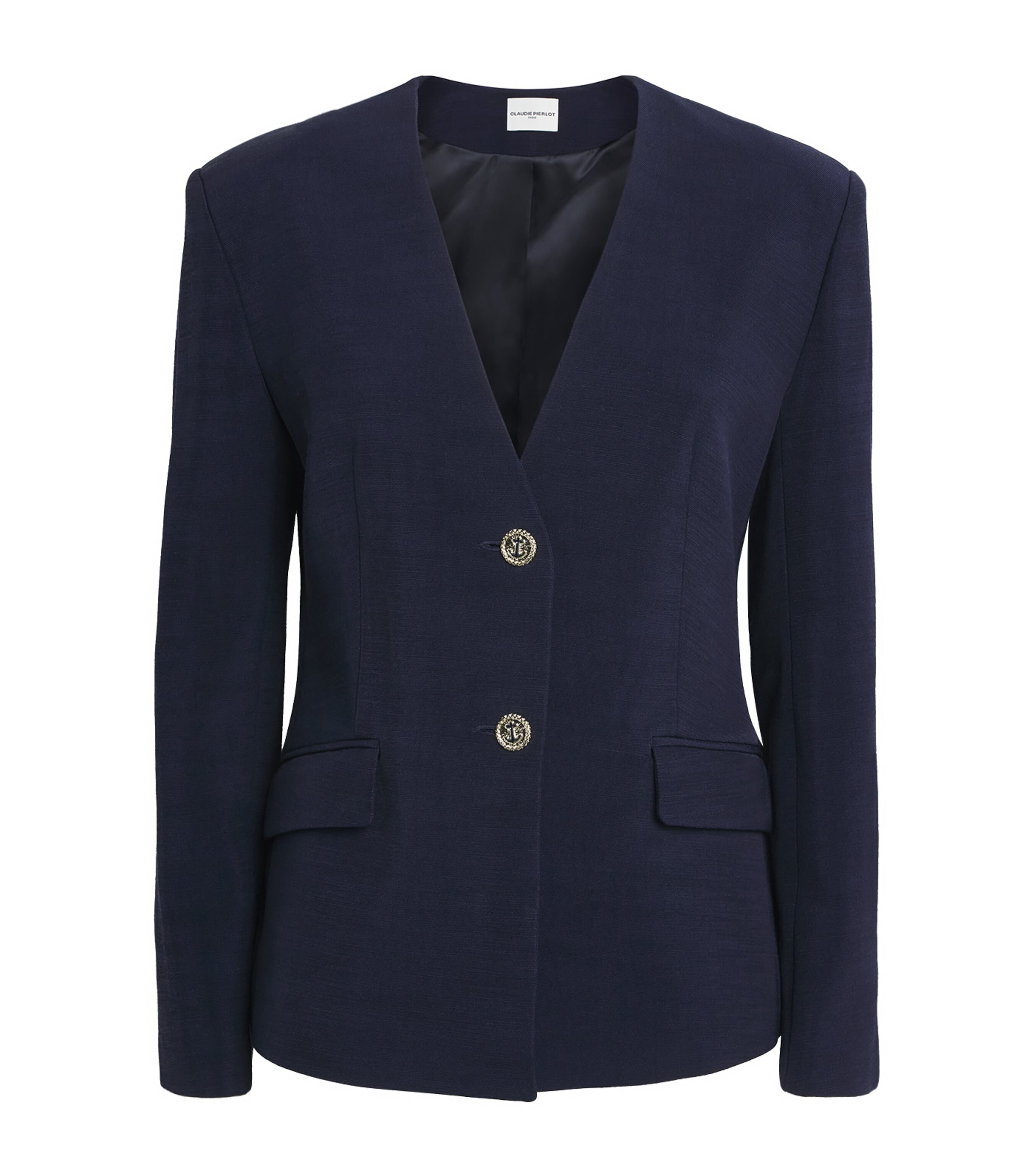 Claudie Pierlot Womens V-Neck Jacket Navy