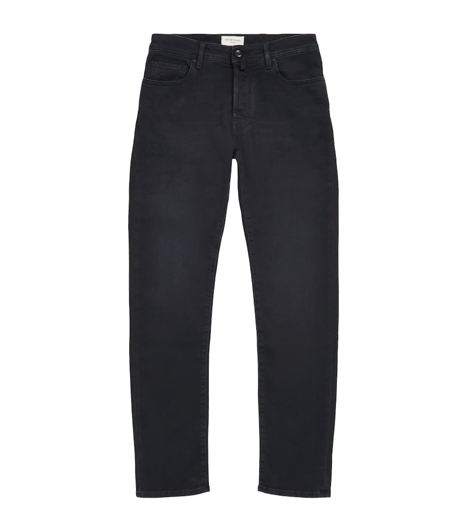 JACOB COHËN Mens Cotton-Modal Bard Slim Jeans Dark Black