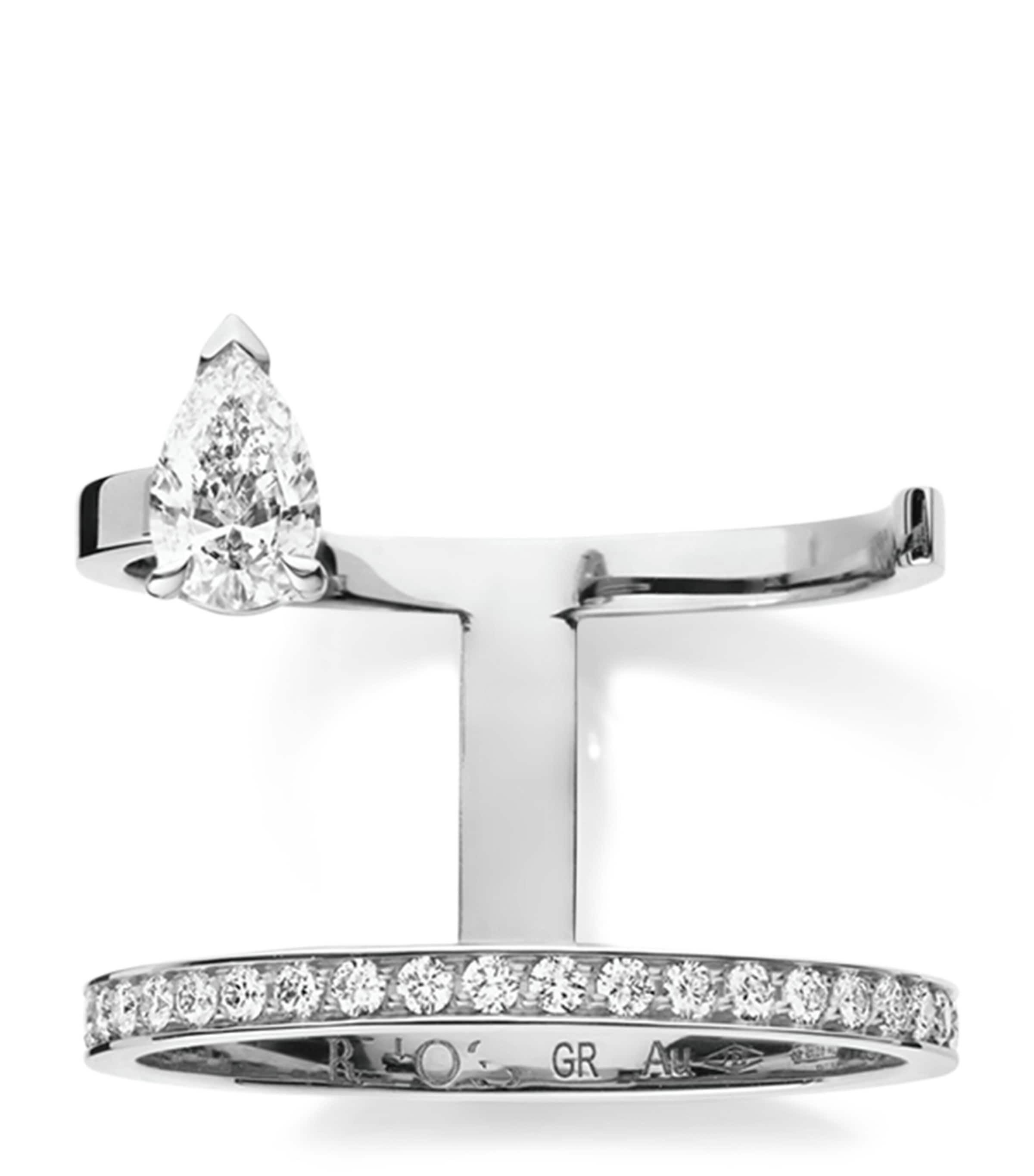 Repossi White Gold and Diamond Serti Sur Vide Ring White Gold