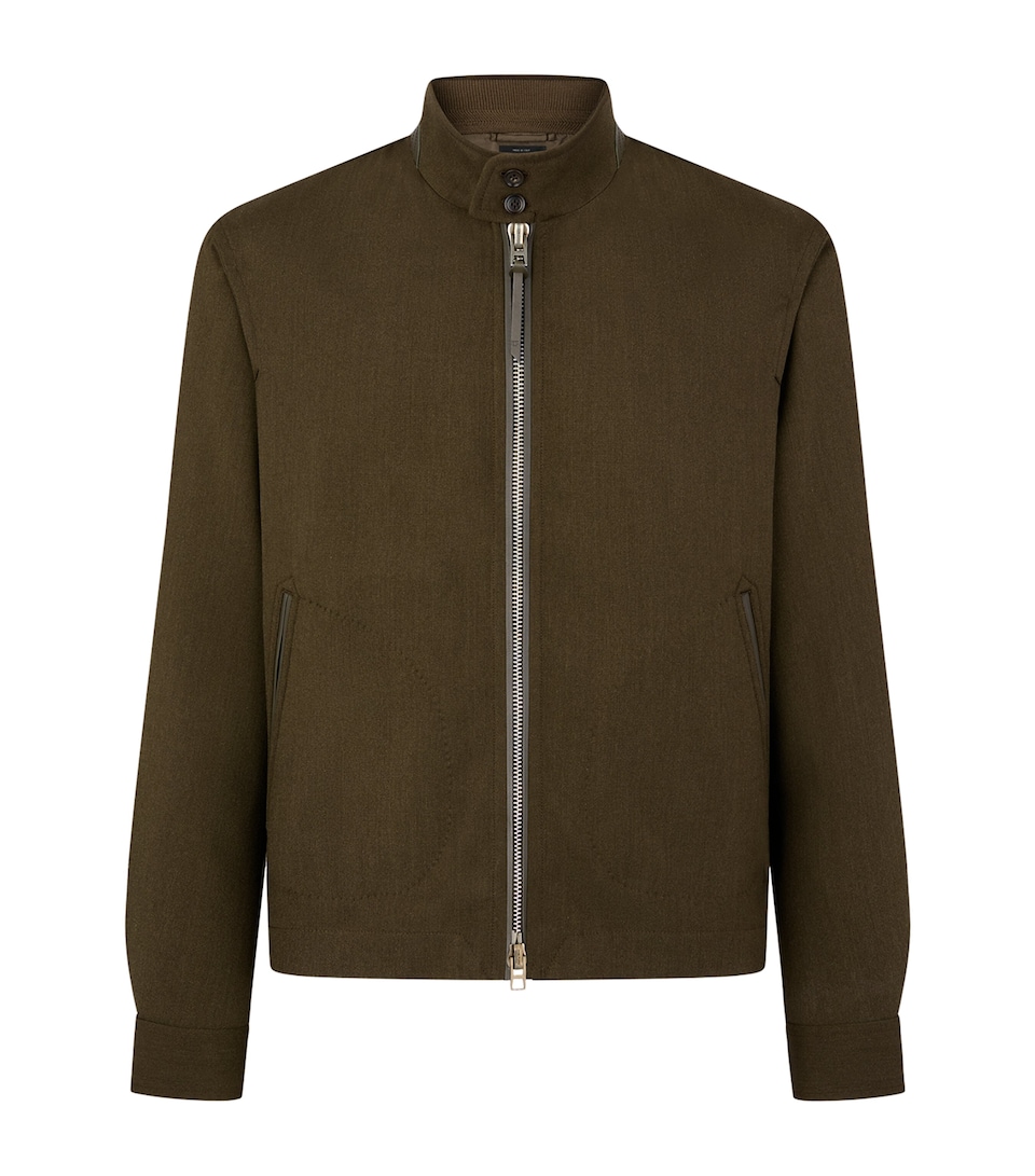 Wool-Cashmere-Silk Bomber Jacket