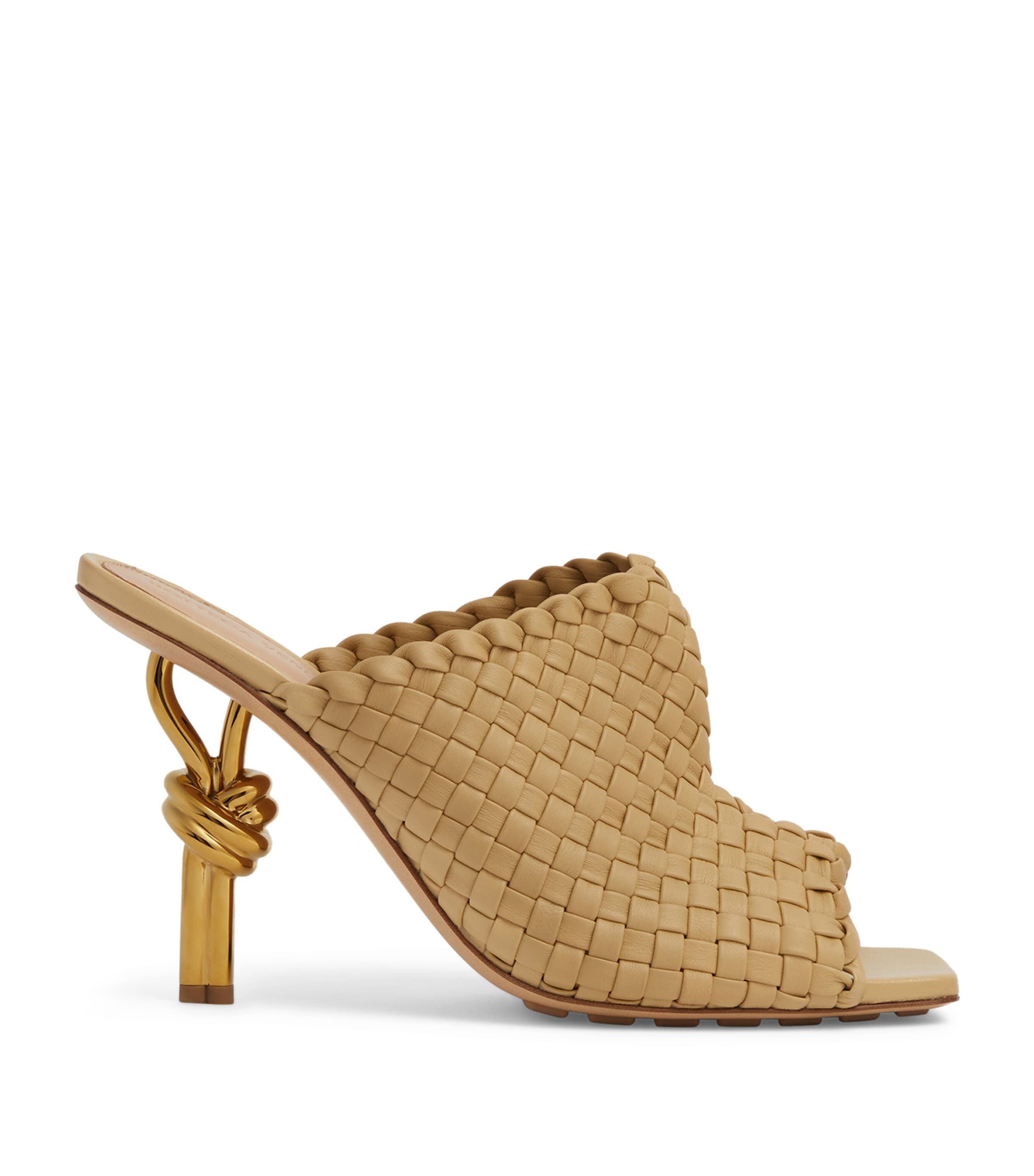 Leather Knot Mules 90