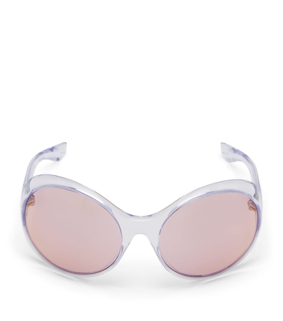 McQueen Transparent Round Kate Sunglasses