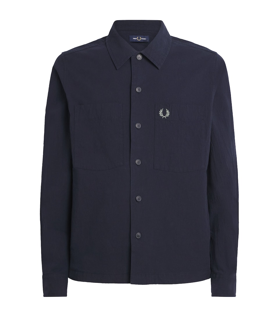 Seersucker Double-Pocket Overshirt