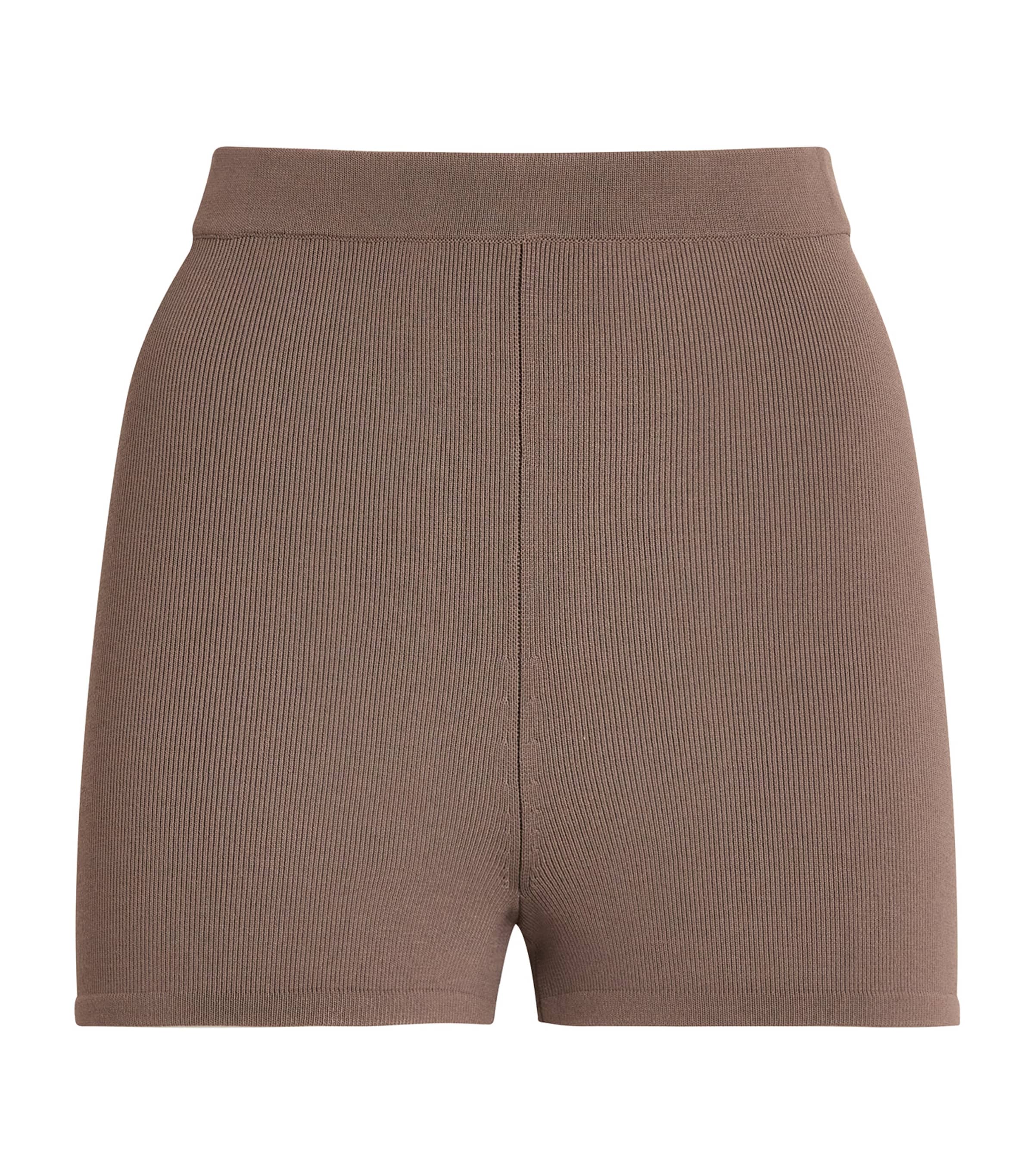 Skims Womens Refined Knit Shorts Amethyst