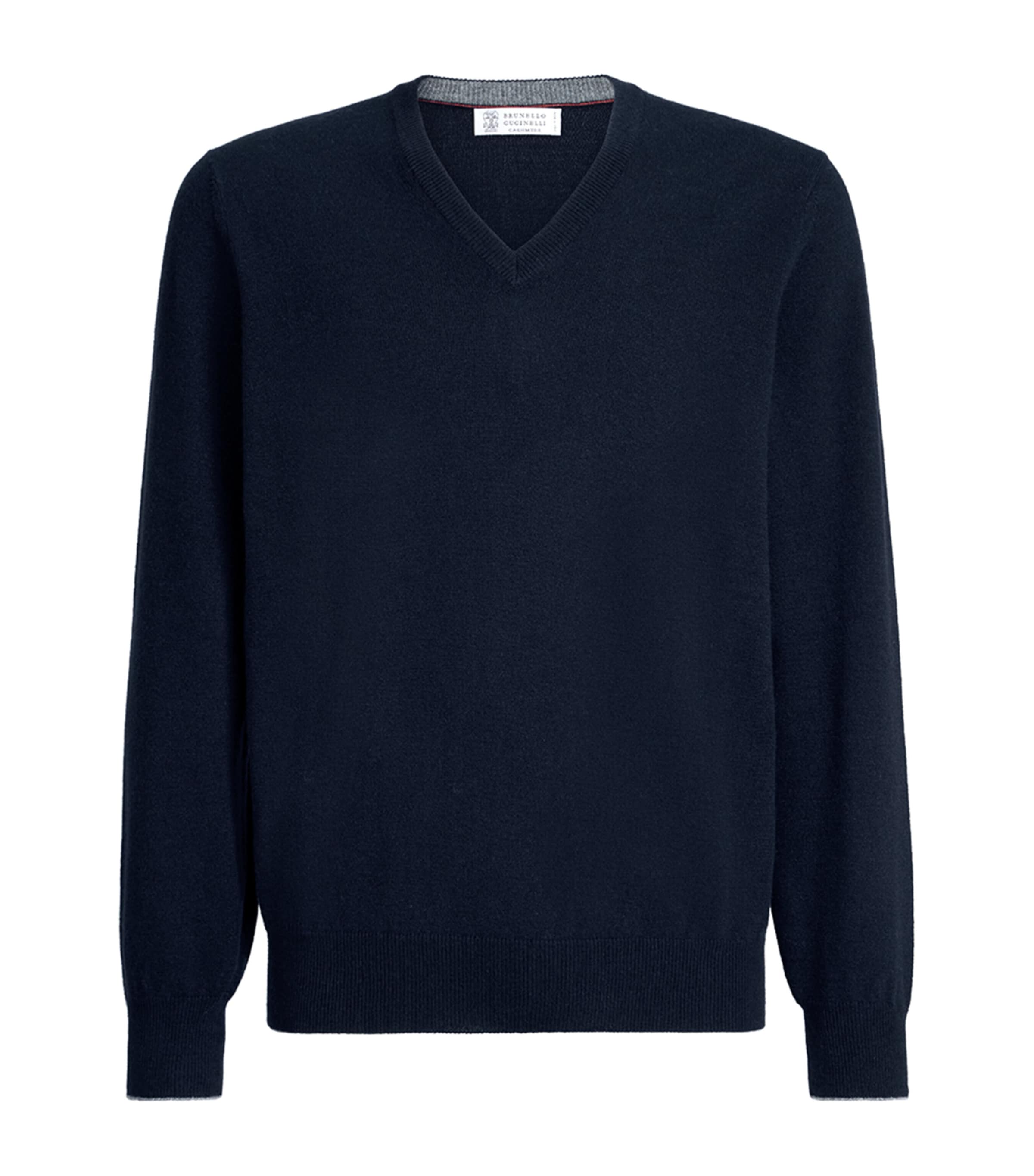 Brunello Cucinelli Mens Cashmere V-Neck Sweater
