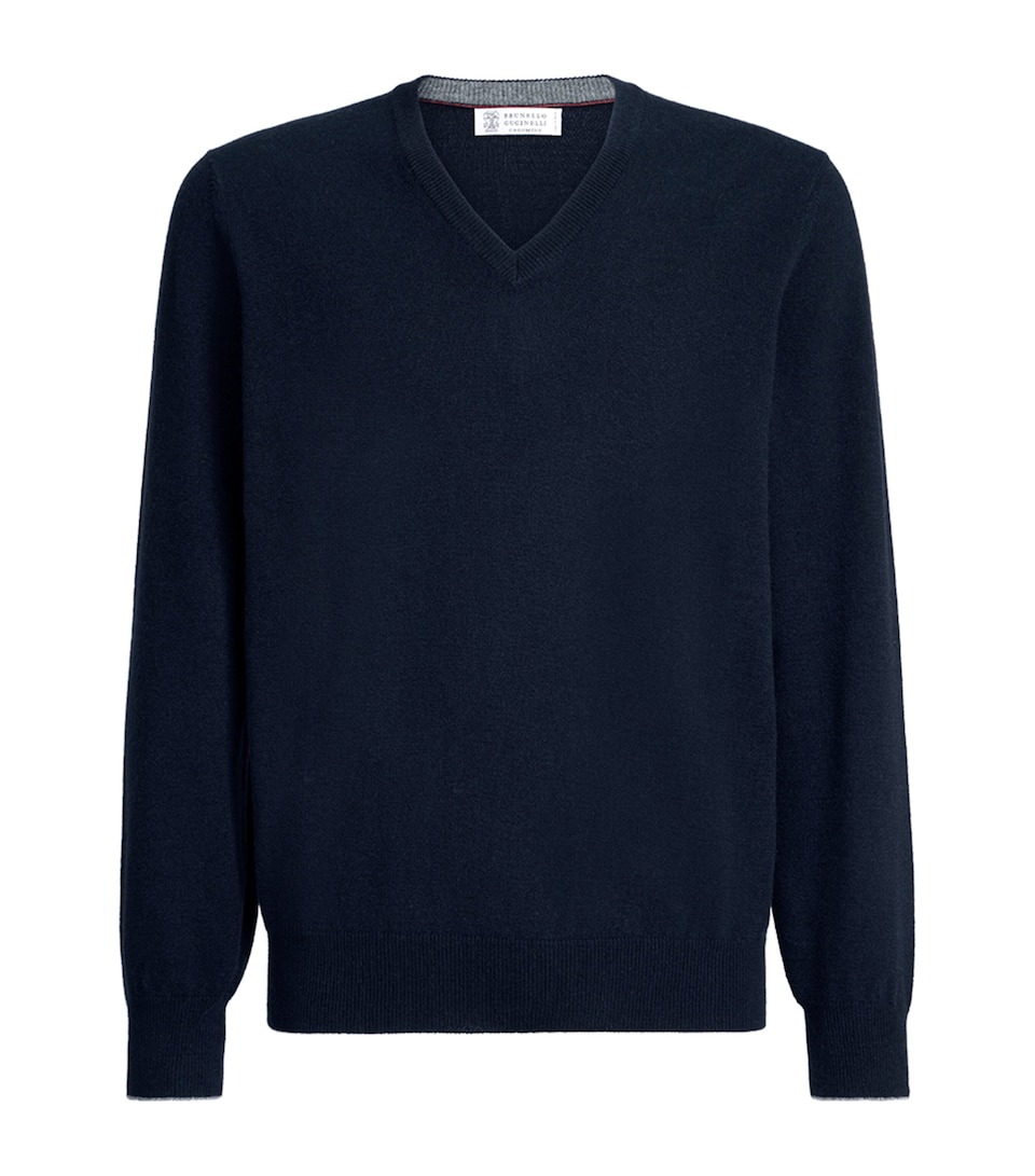Brunello Cucinelli Mens Cashmere V-Neck Sweater
