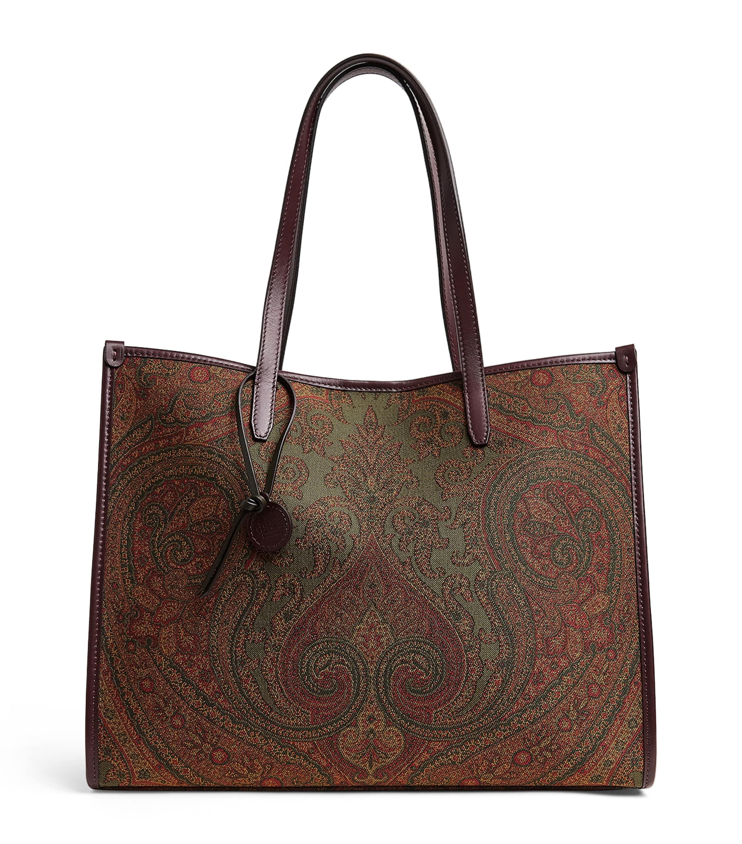 Etro Large Paisley Love Trotter Shoulder Bag Multi/green Bs