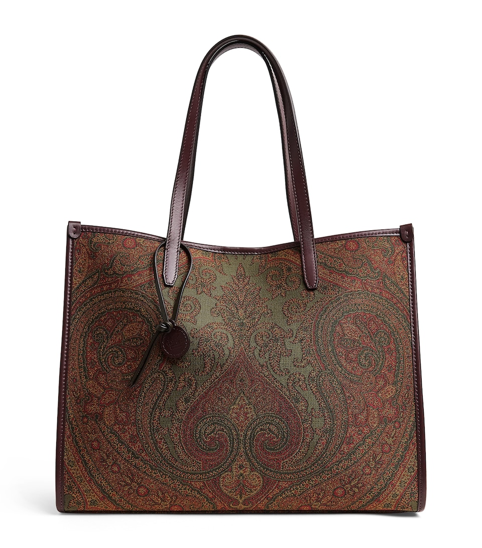 Etro Large Paisley Love Trotter Shoulder Bag Multi/green Bs