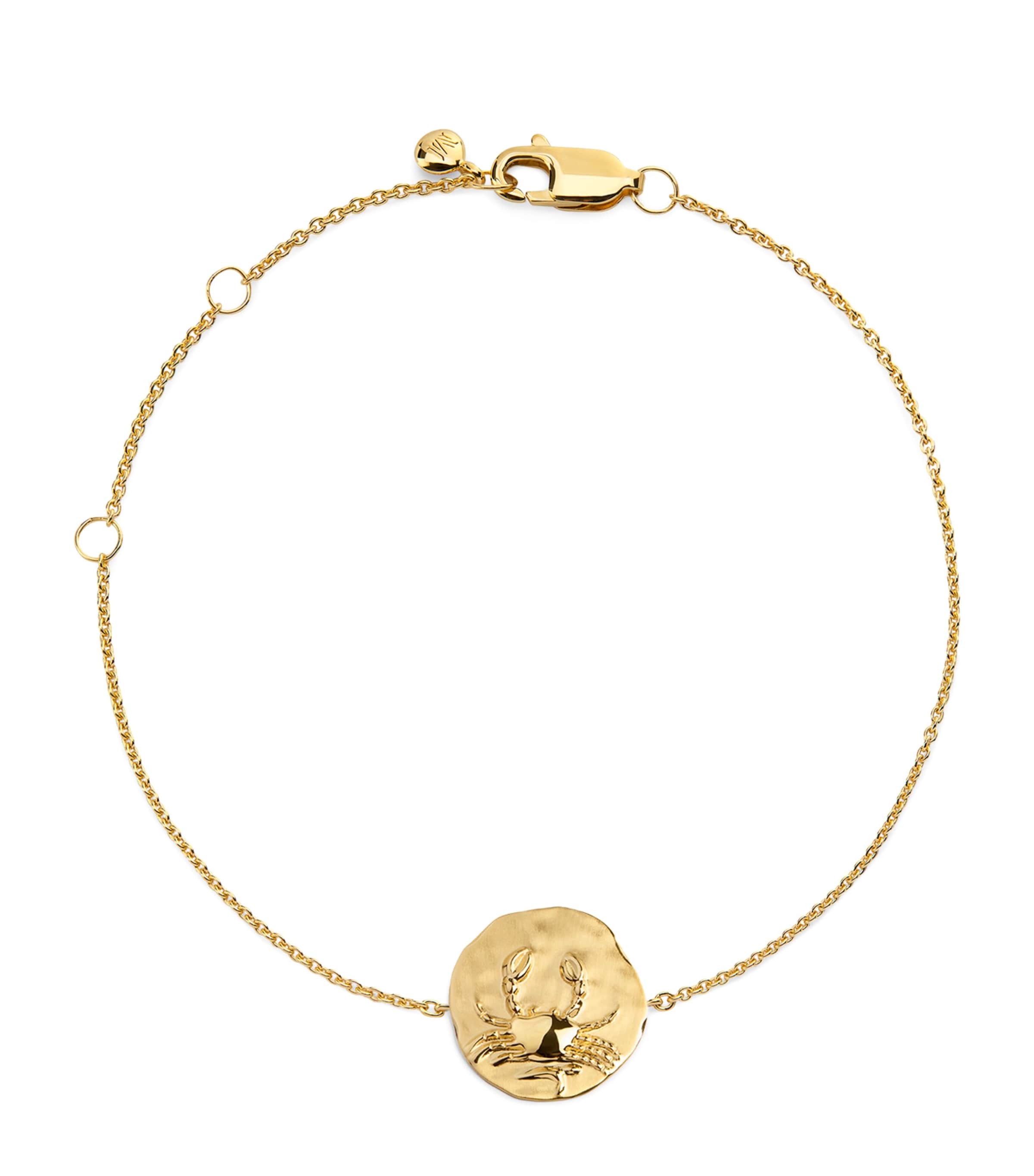 Monica Vinader Gold Vermeil Cancer Zodiac Bracelet Gold