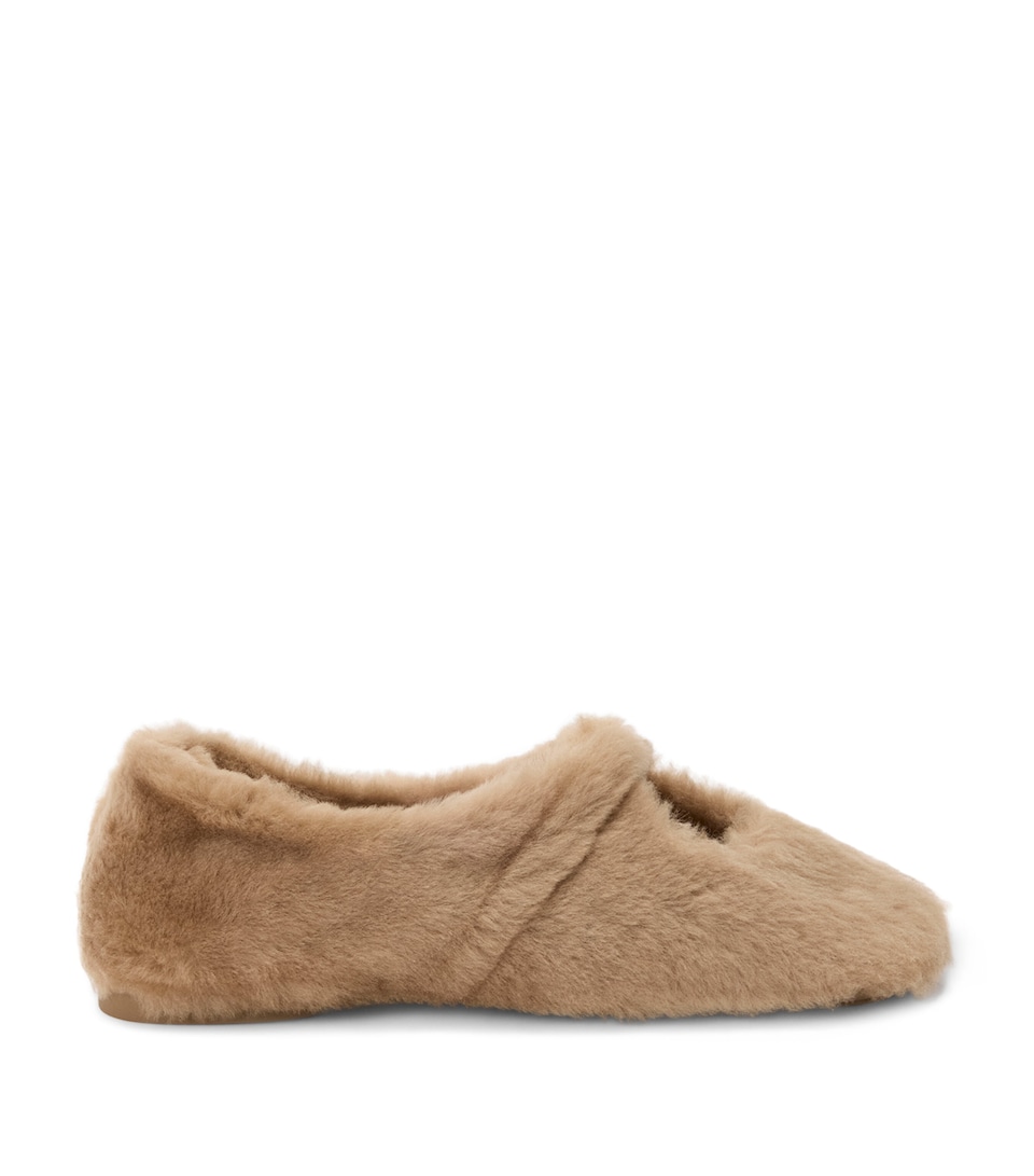 Shearling Pebble Ballet Flats