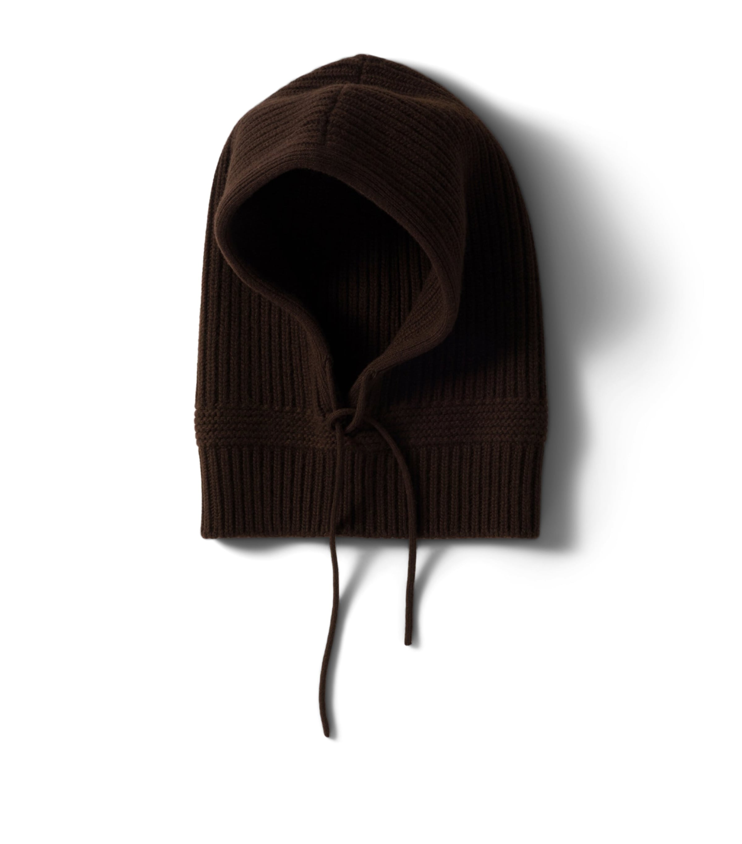 Wool-Blend Ribbed Hood