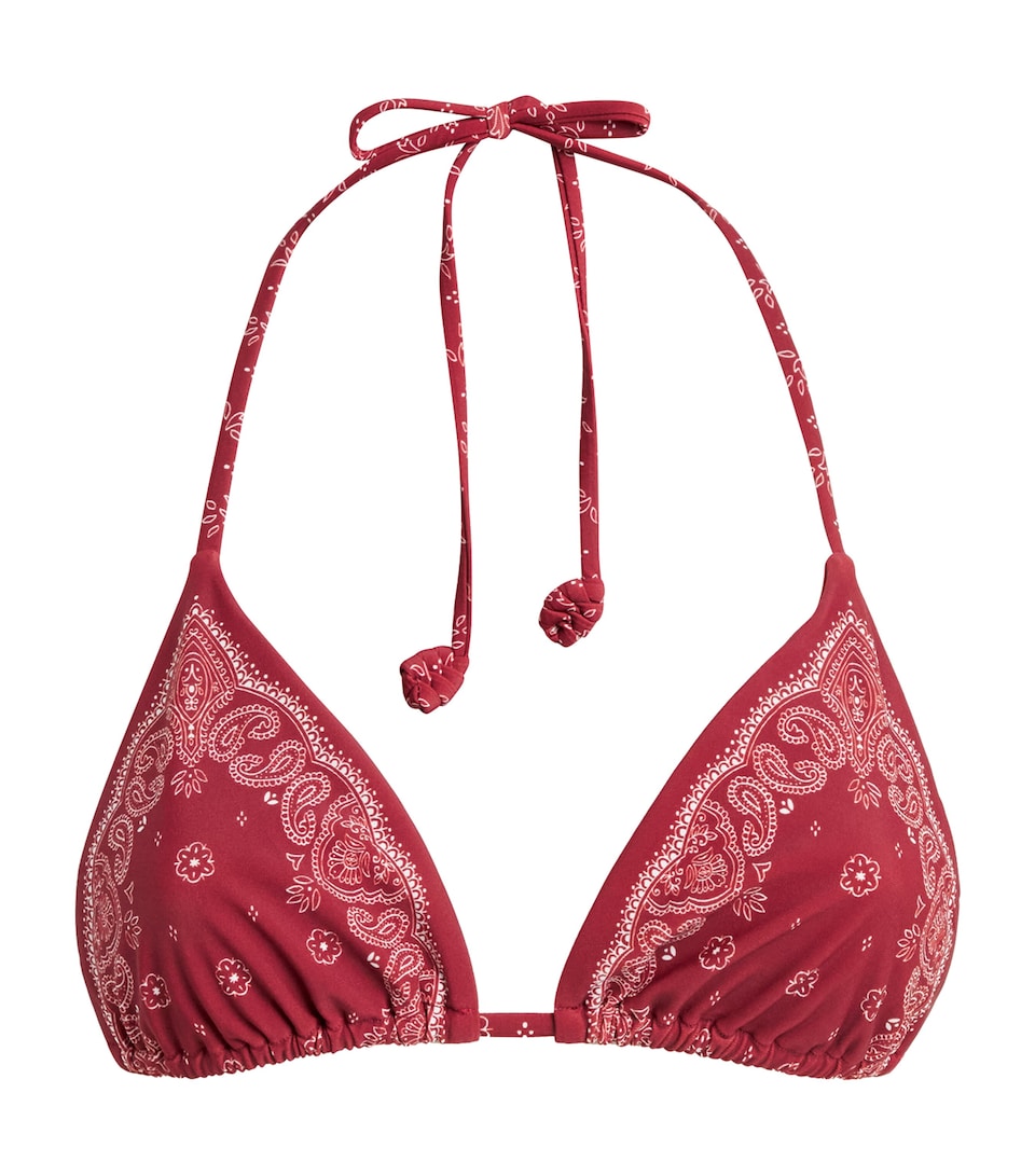 Devon Windsor Womens Bandana Print Elis Bikini Top Merlot