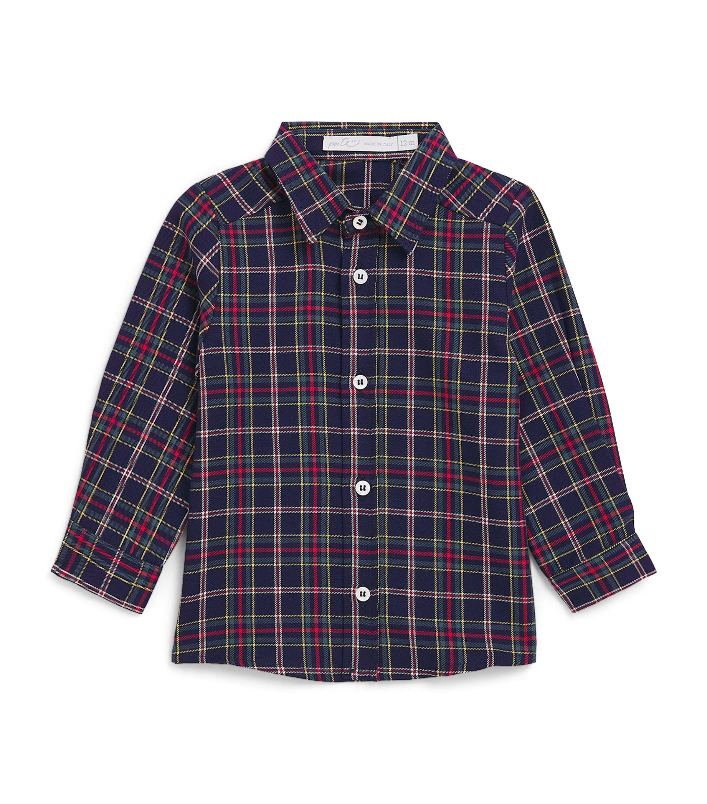 Per Te Check Shirt (3 Months-4 Years) Check Blu Rosso