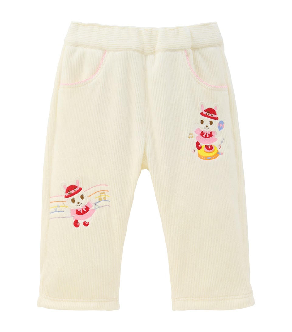 Miki House Corduroy Usako Logo Trousers (1-7 Years)