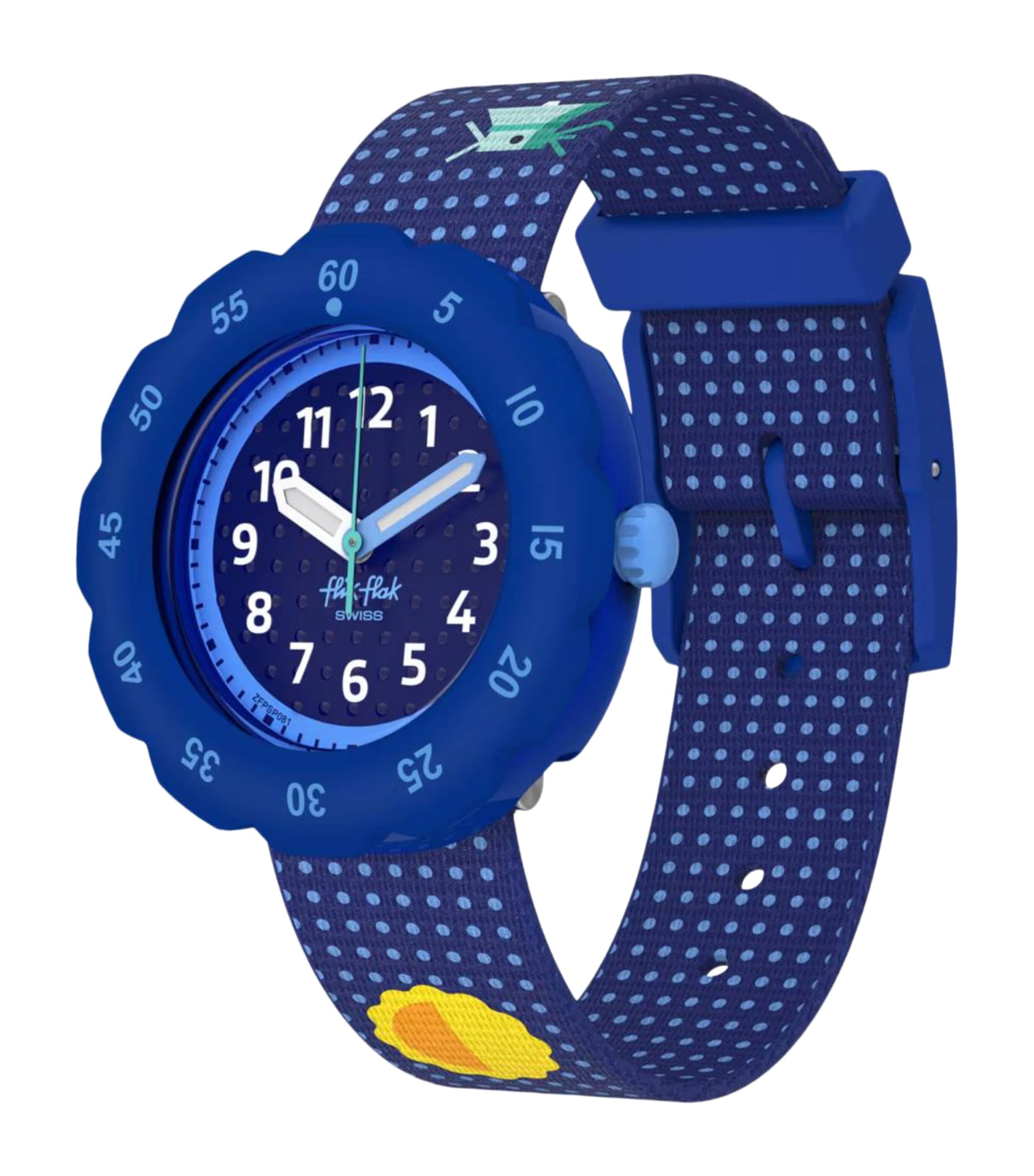 Flik Flak Solar Universe Watch 34.75mm Blue