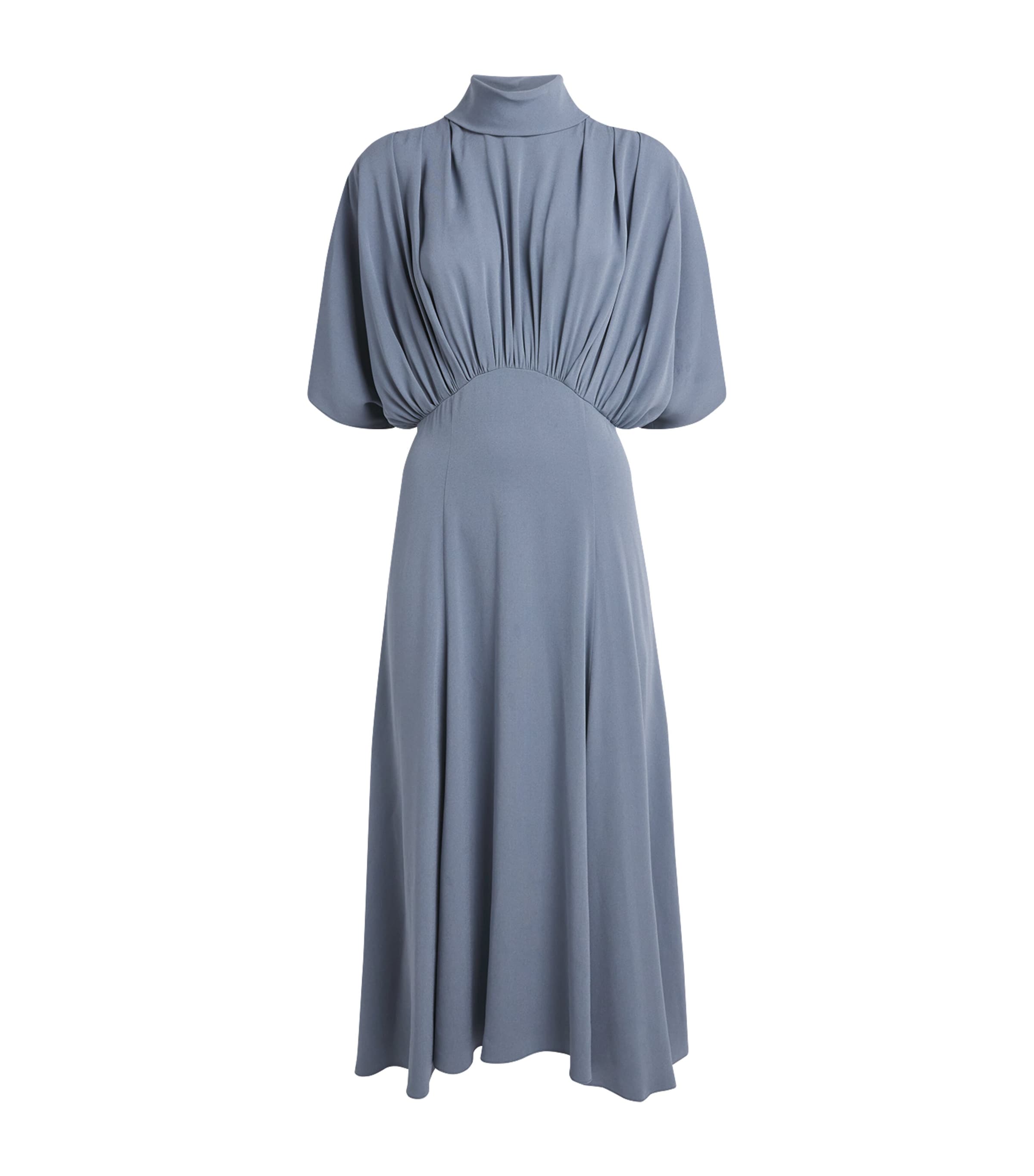 Agnona Womens Draped Kimono Maxi Dress Bl Drk Pwdr