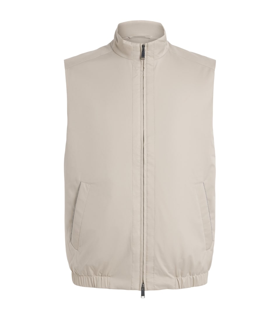Eton Mens Lightweight Gilet Beige Ligh