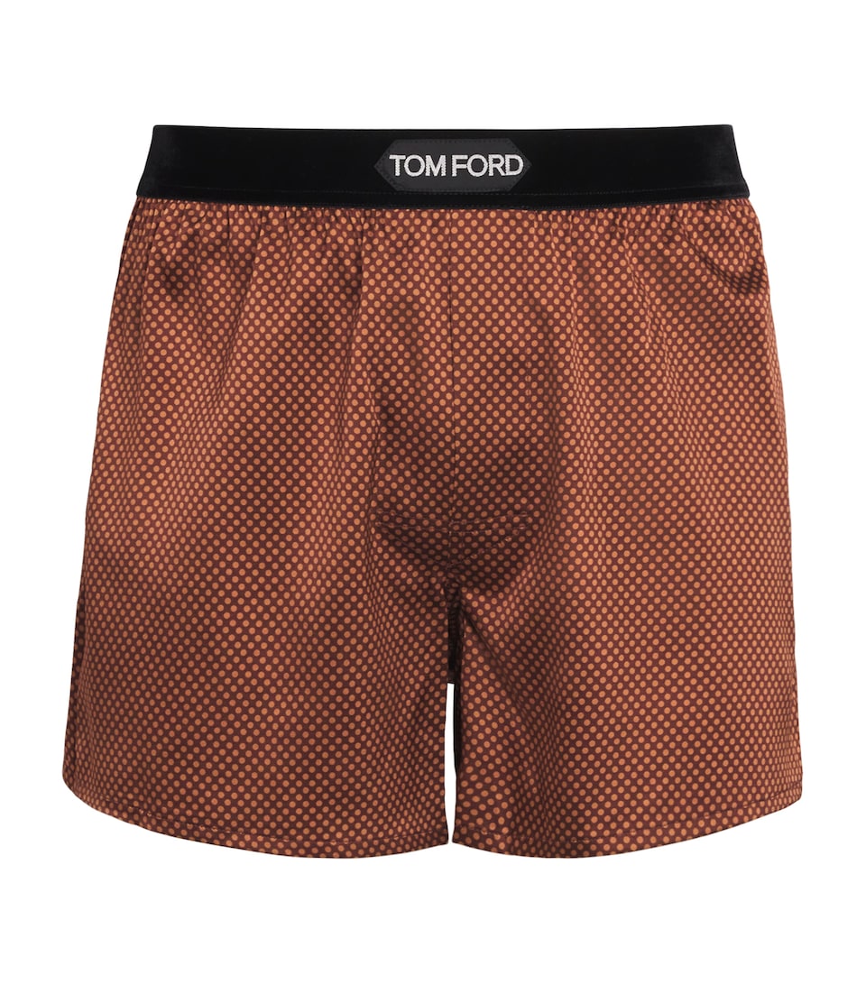 Stretch-Silk Polka-Dot Boxers