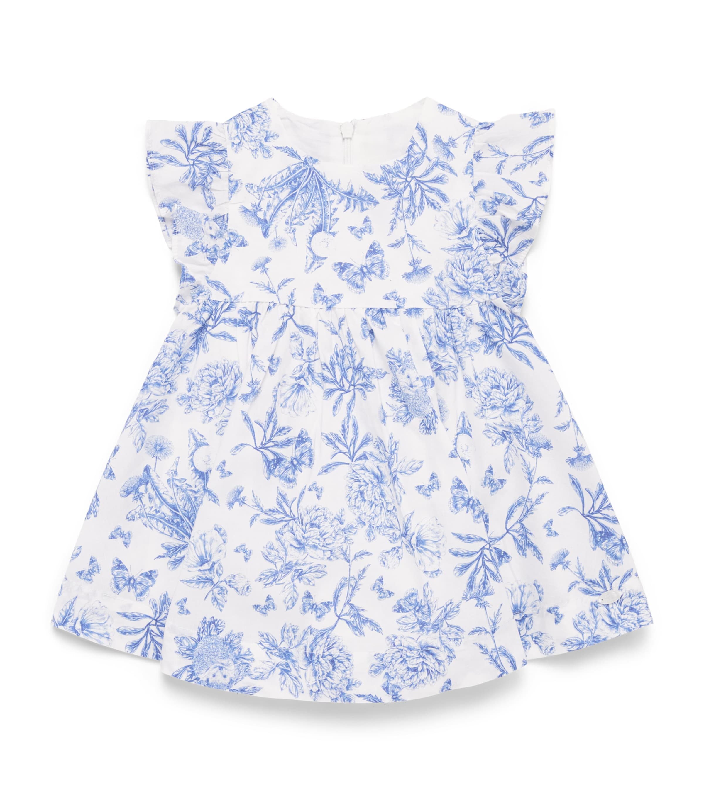 Tartine et Chocolat Cotton Printed Dress (3 Months-4 Years) Bleu Electrique