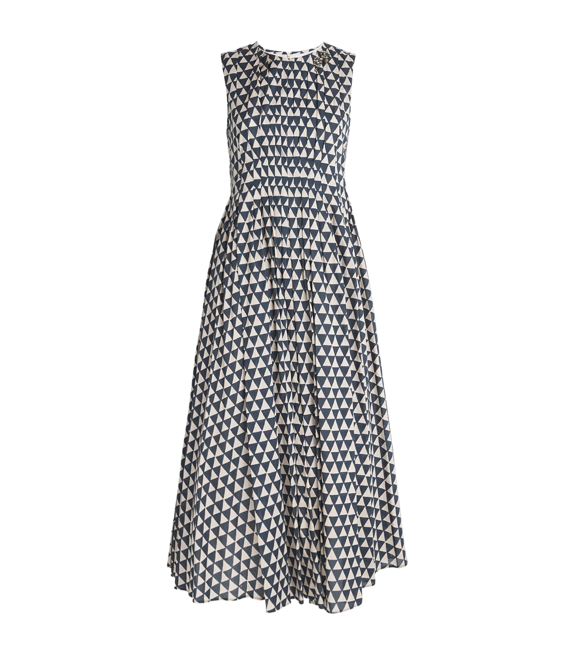 Cotton Voile Printed Midi Dress