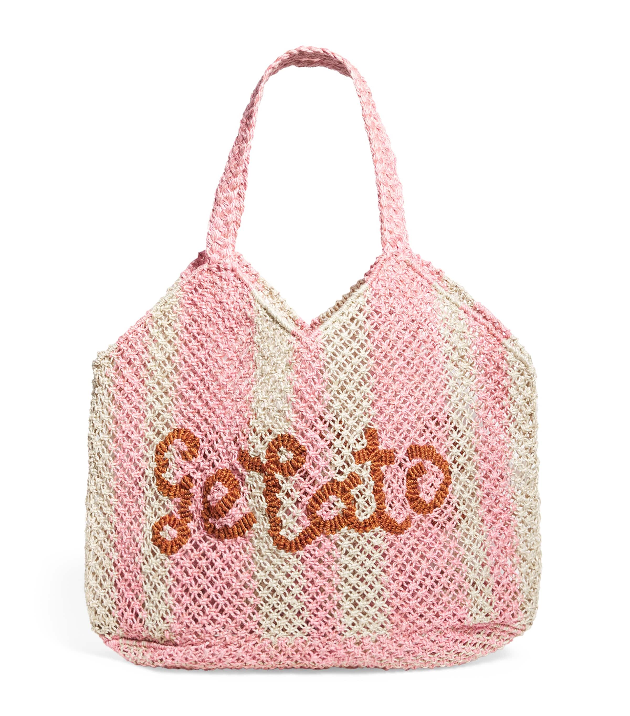 the Jacksons Jute Gelato Tote Bag Natural Rose