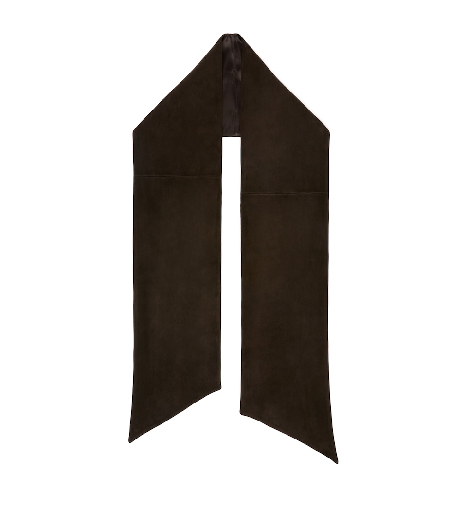 Max Mara Lambskin Scarf Dark Brown