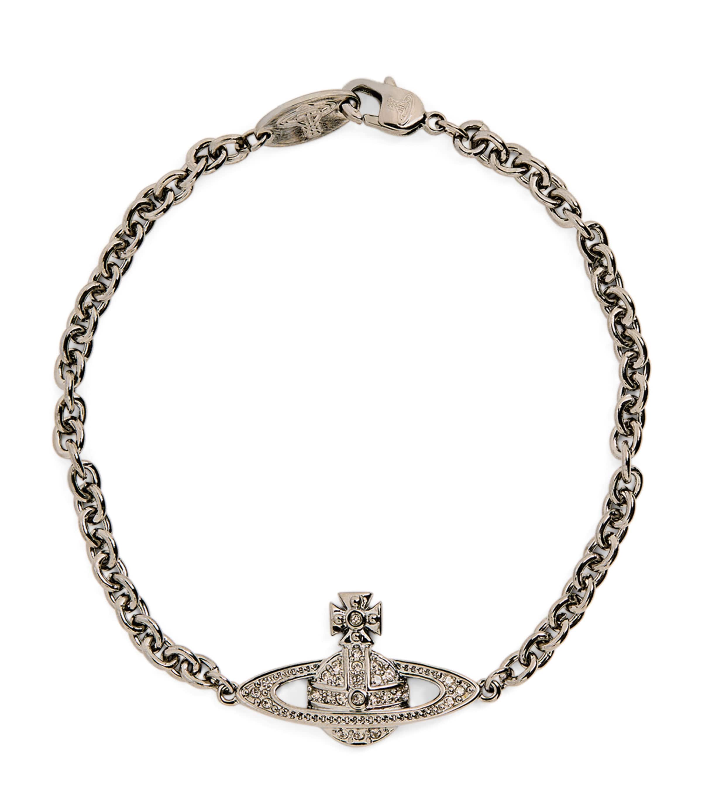 Vivienne Westwood Mini Bas Relief Orb Bracelet Ruthenium Black