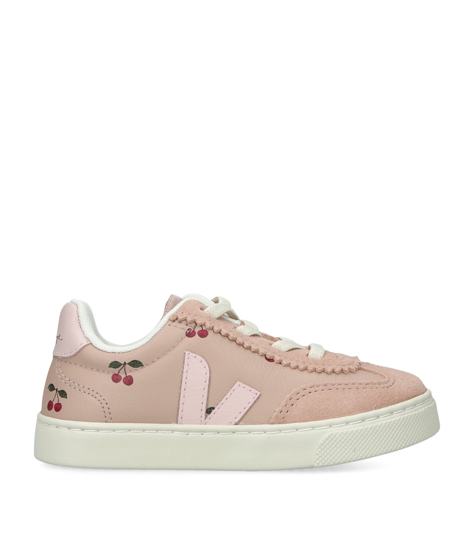Veja Kids x Konges Sløjd Leather Cherry Volley Sneakers Pink Comb