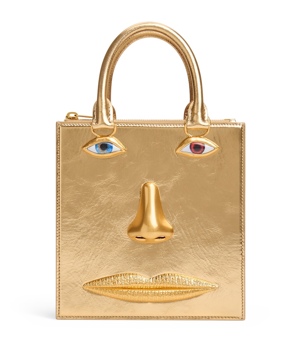 Leather Anatomy Top-Handle Bag