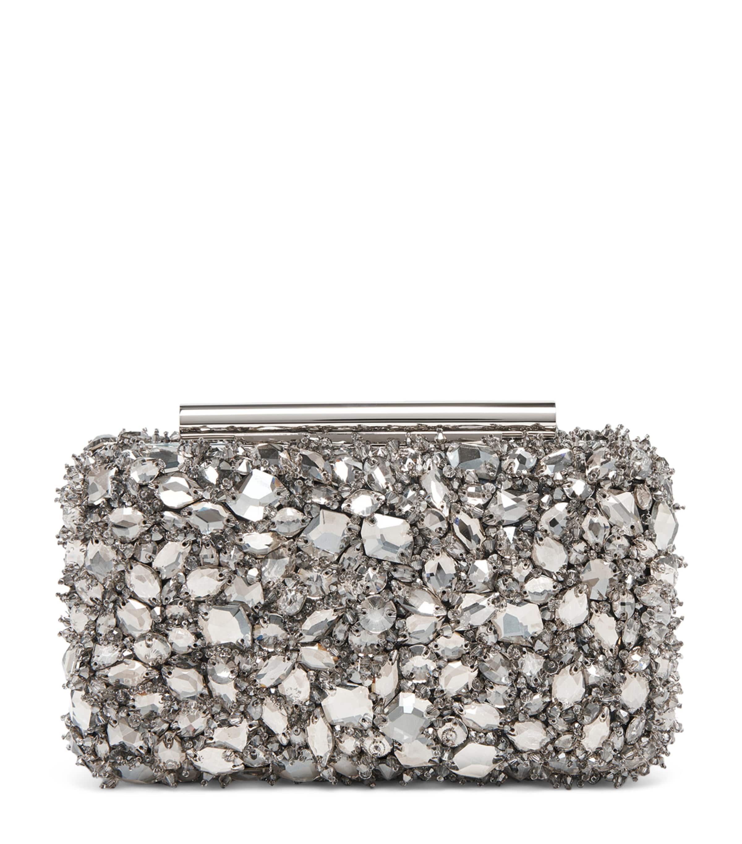 Leather T-Bar Box Clutch Bag