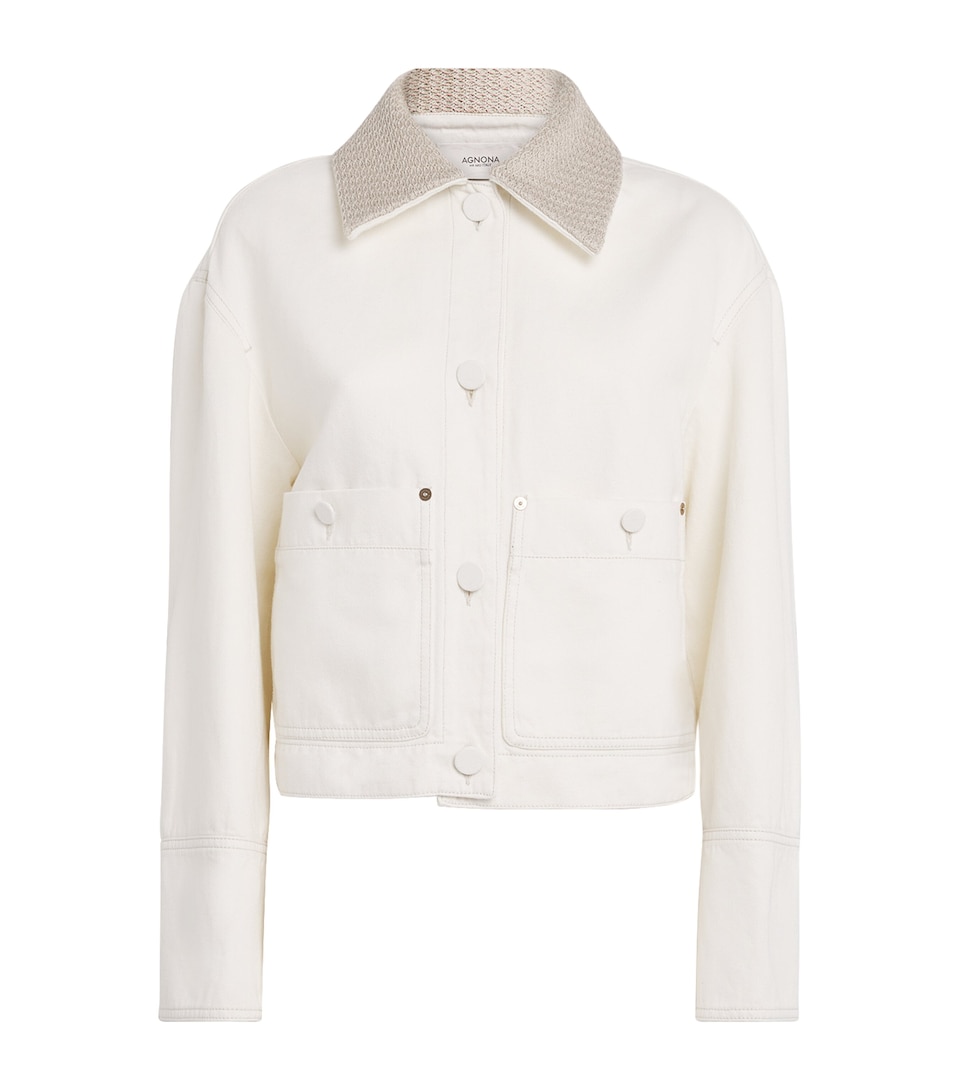 Cotton-Linen Denim Jacket