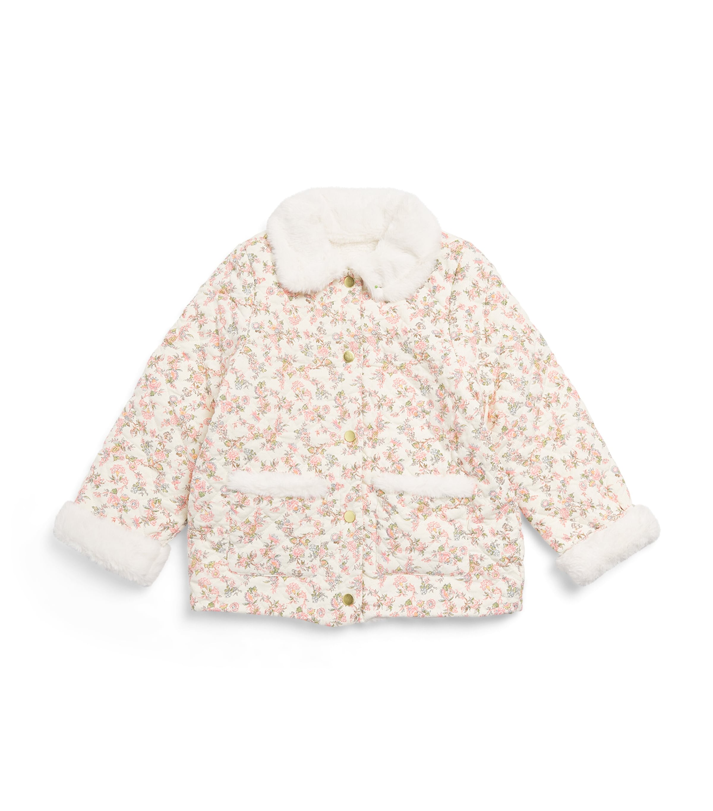 Louise Misha Reversible Dalila Coat (4-12 Years) Cream Carn Vale