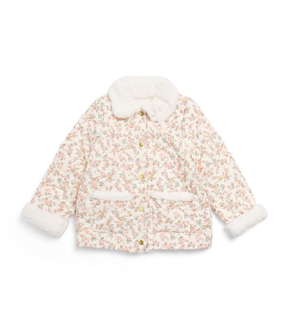 Louise Misha Reversible Dalila Coat (4-12 Years) Cream Carn Vale