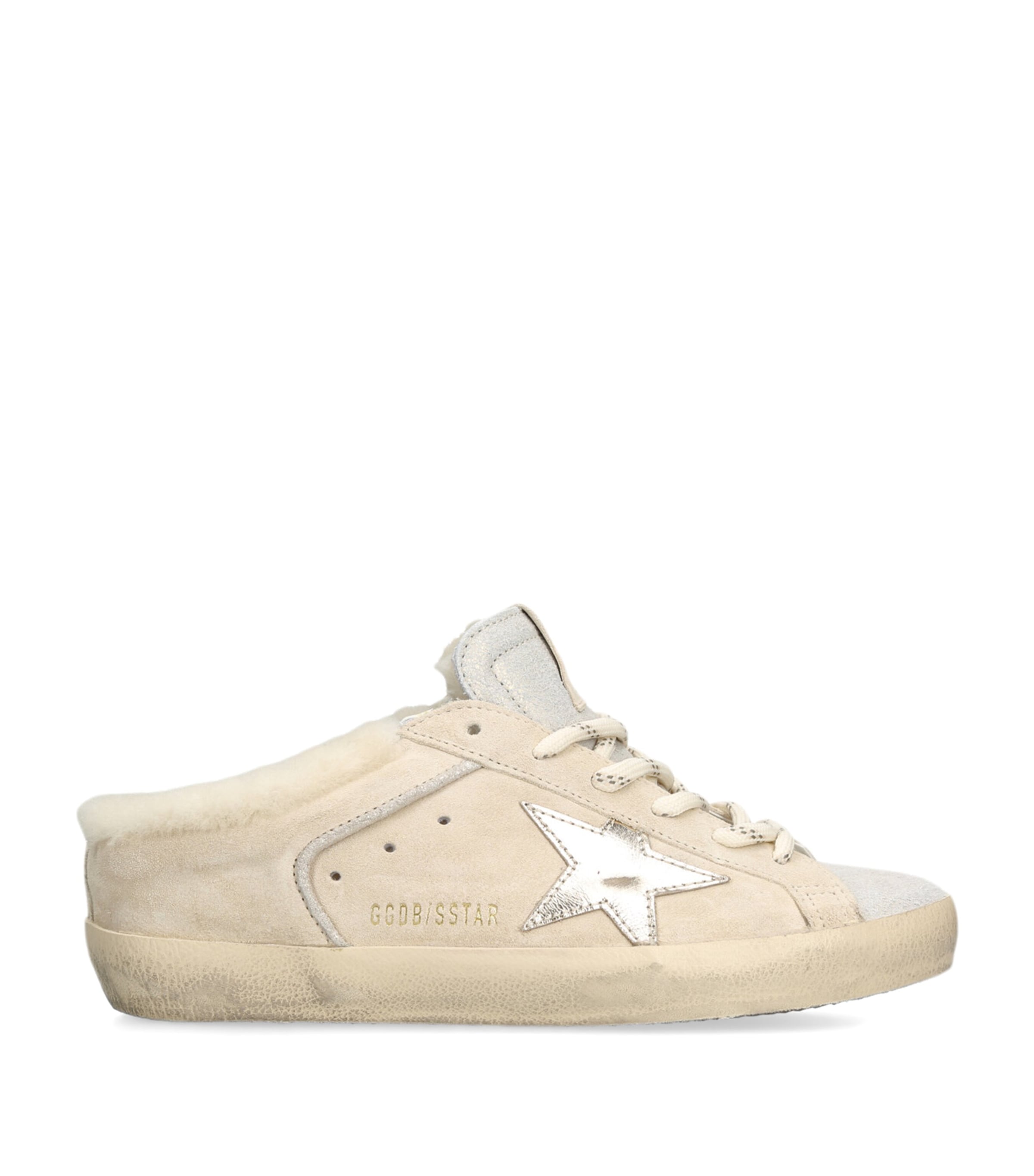 Golden Goose Suede Super Star Sabot Sneakers Beige Oth