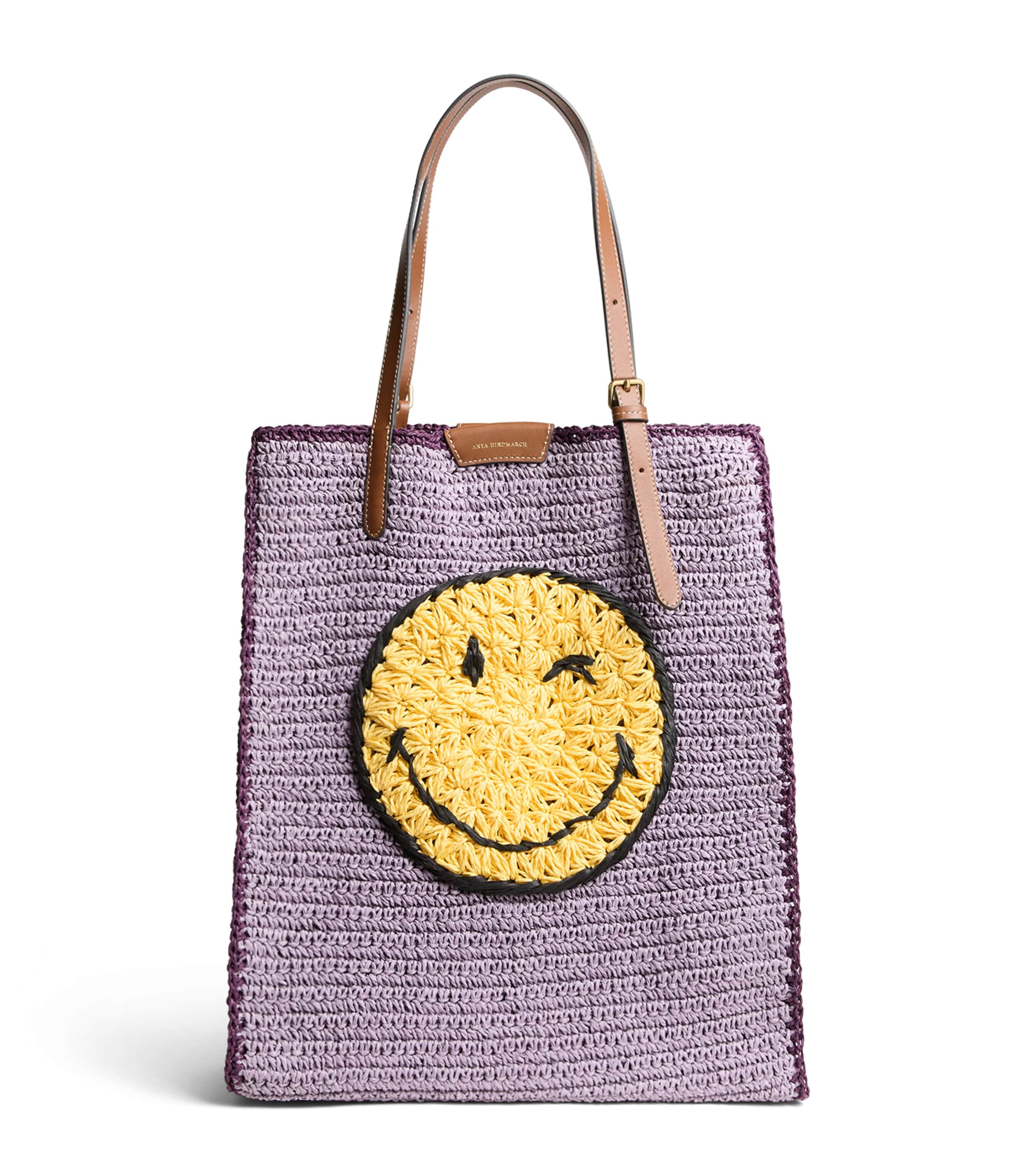 Anya Hindmarch Paper Woven Wink Tote Bag Iris