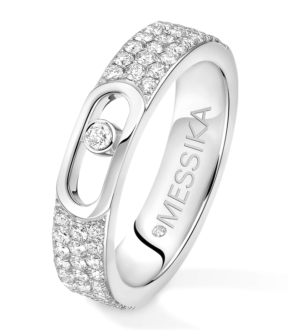 Messika Move Joaillerie White Gold and Diamond Pavé Wedding Ring (0.49ct) White Gold