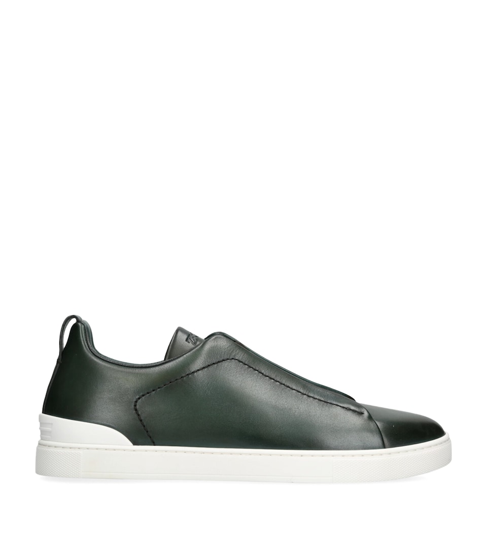 Leather Triple Stitch Sneakers