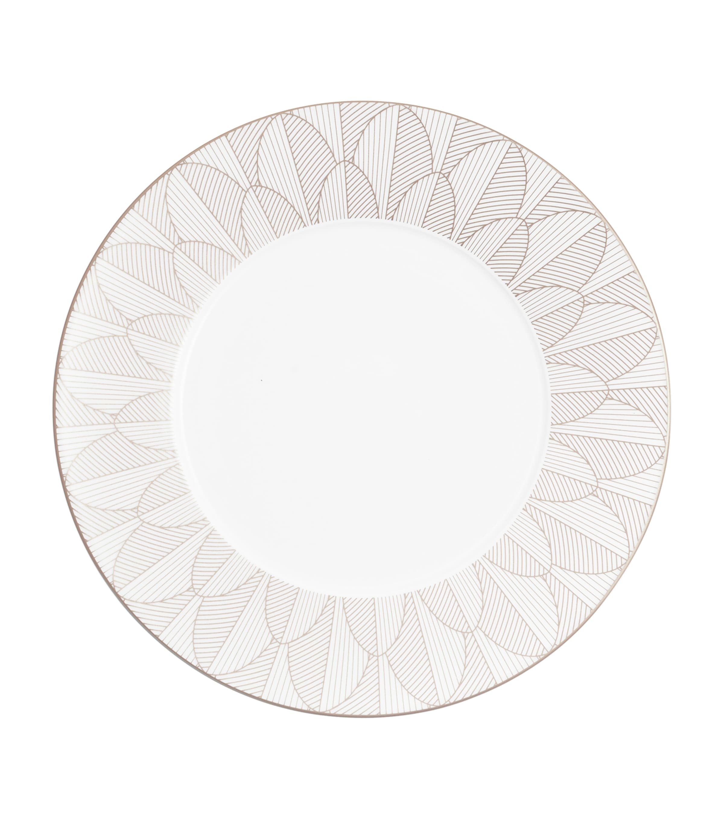 Christofle Porcelain Malmaison Platinum Impériale Dinner Plate (27cm) Silver