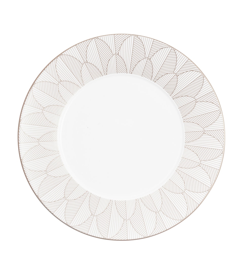 Christofle Porcelain Malmaison Platinum Impériale Dinner Plate (27cm) Silver