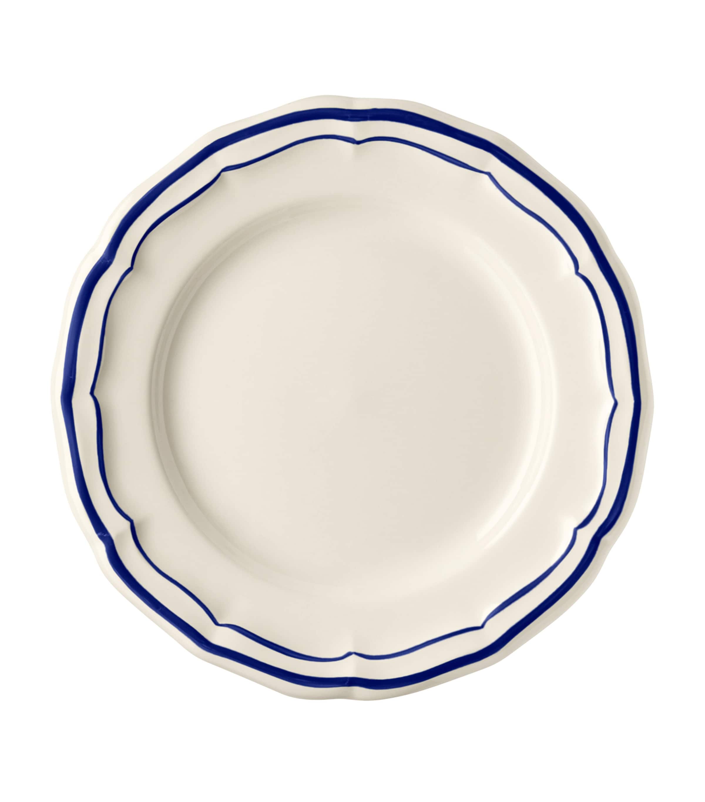 Set of 4 Filets Bleu Canapé Plates (23cm)