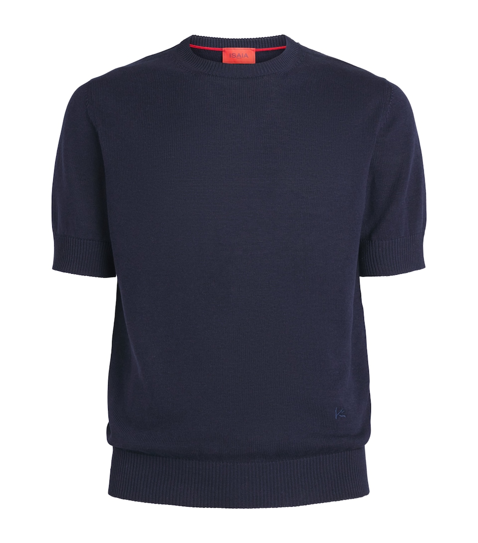 Isaia Mens Silk-Linen T-Shirt