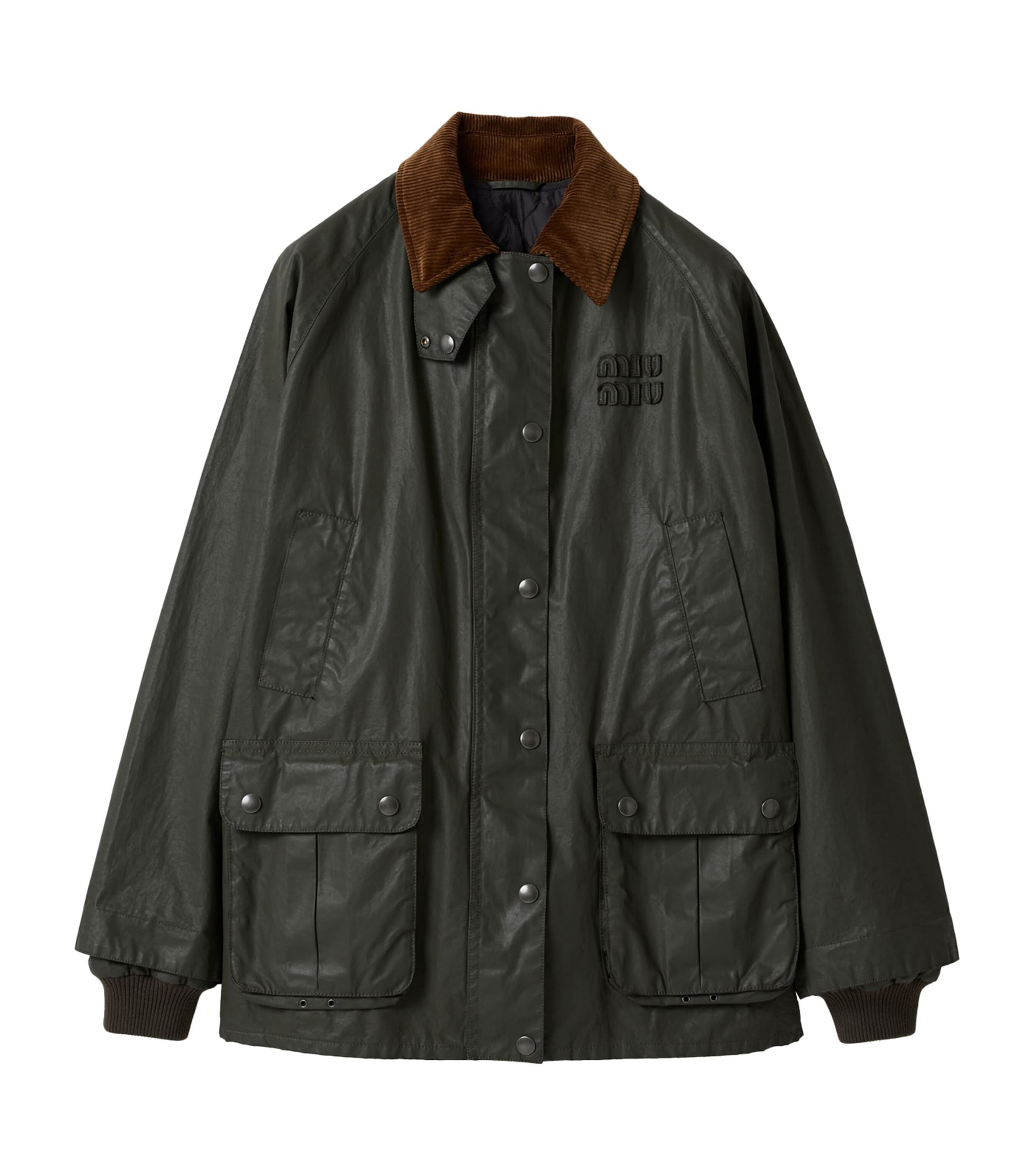 Coated Cotton Caban Jacket