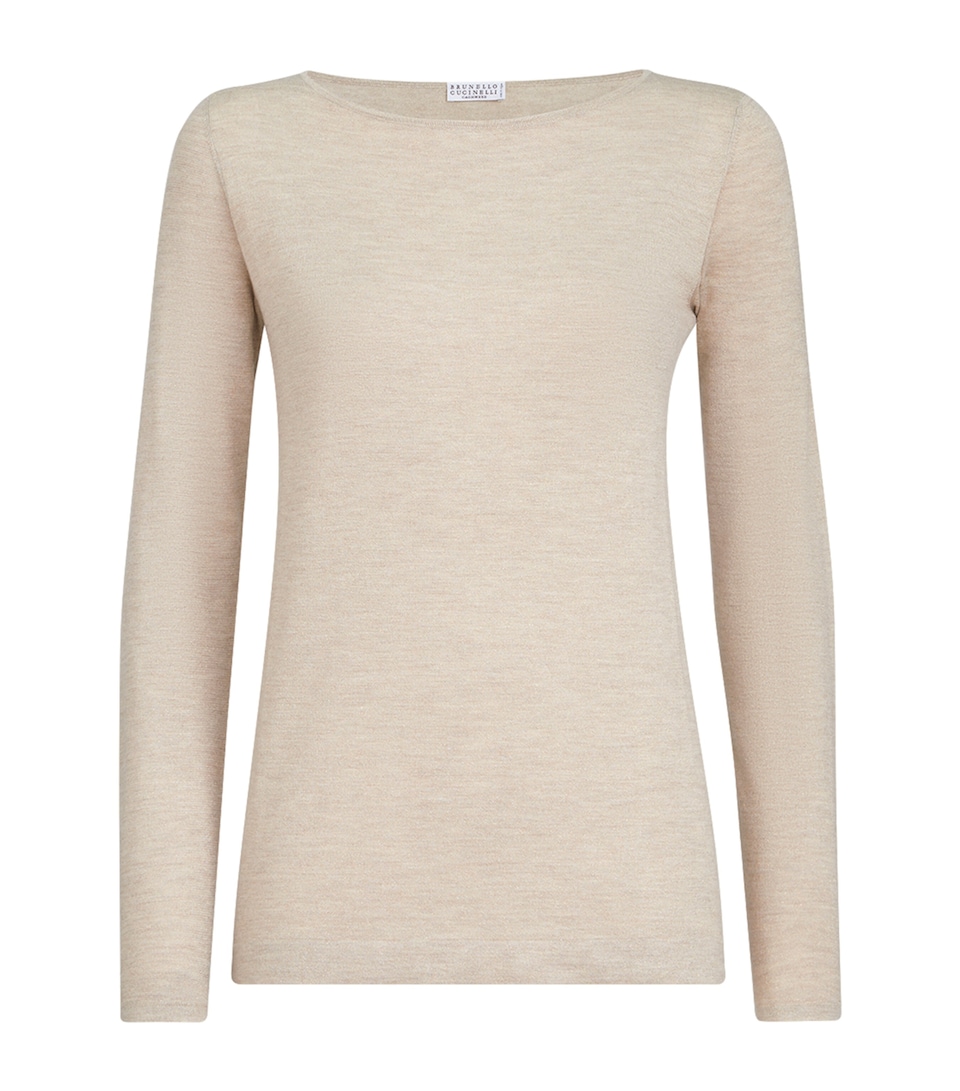Brunello Cucinelli Womens Cashmere-Silk-Blend Sweater