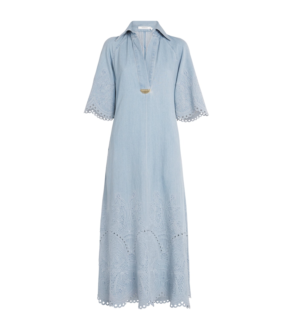 Cotton Embroidered Daylight Midi Dress