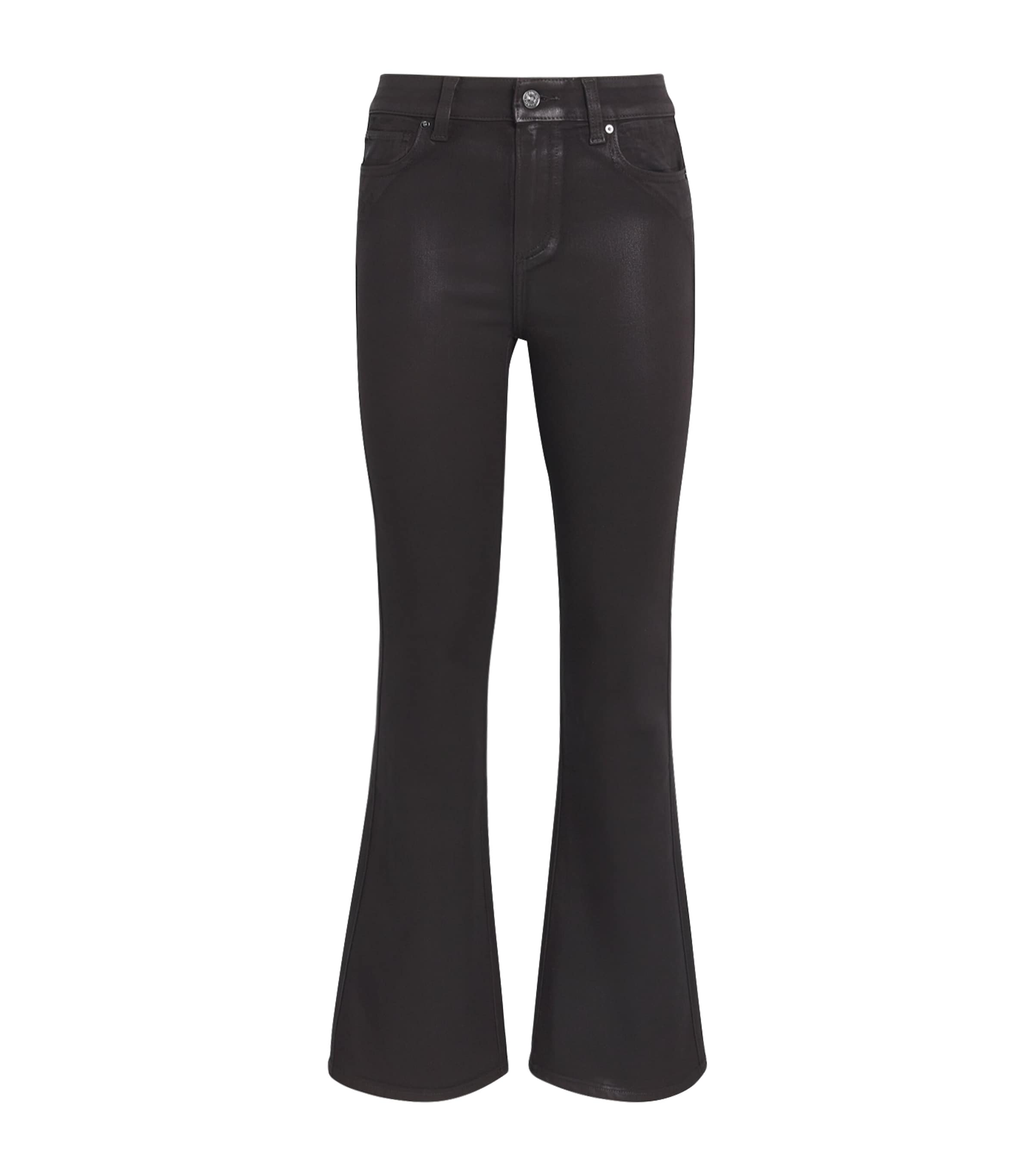 PAIGE Womens Coated Laurel Canyon Bootcut Jeans Chcry Cffee Lxe Ctng