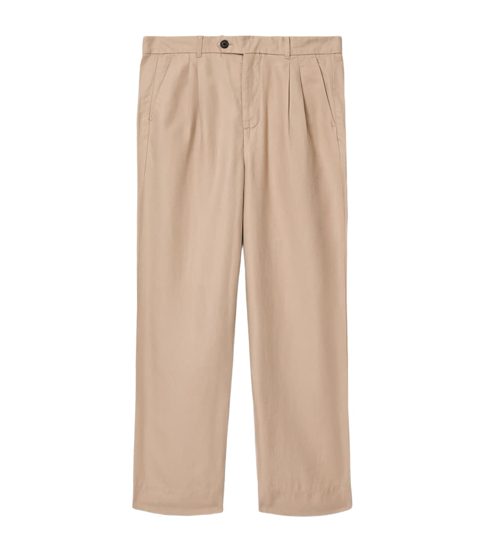 Cotton Pleated Roland Trousers