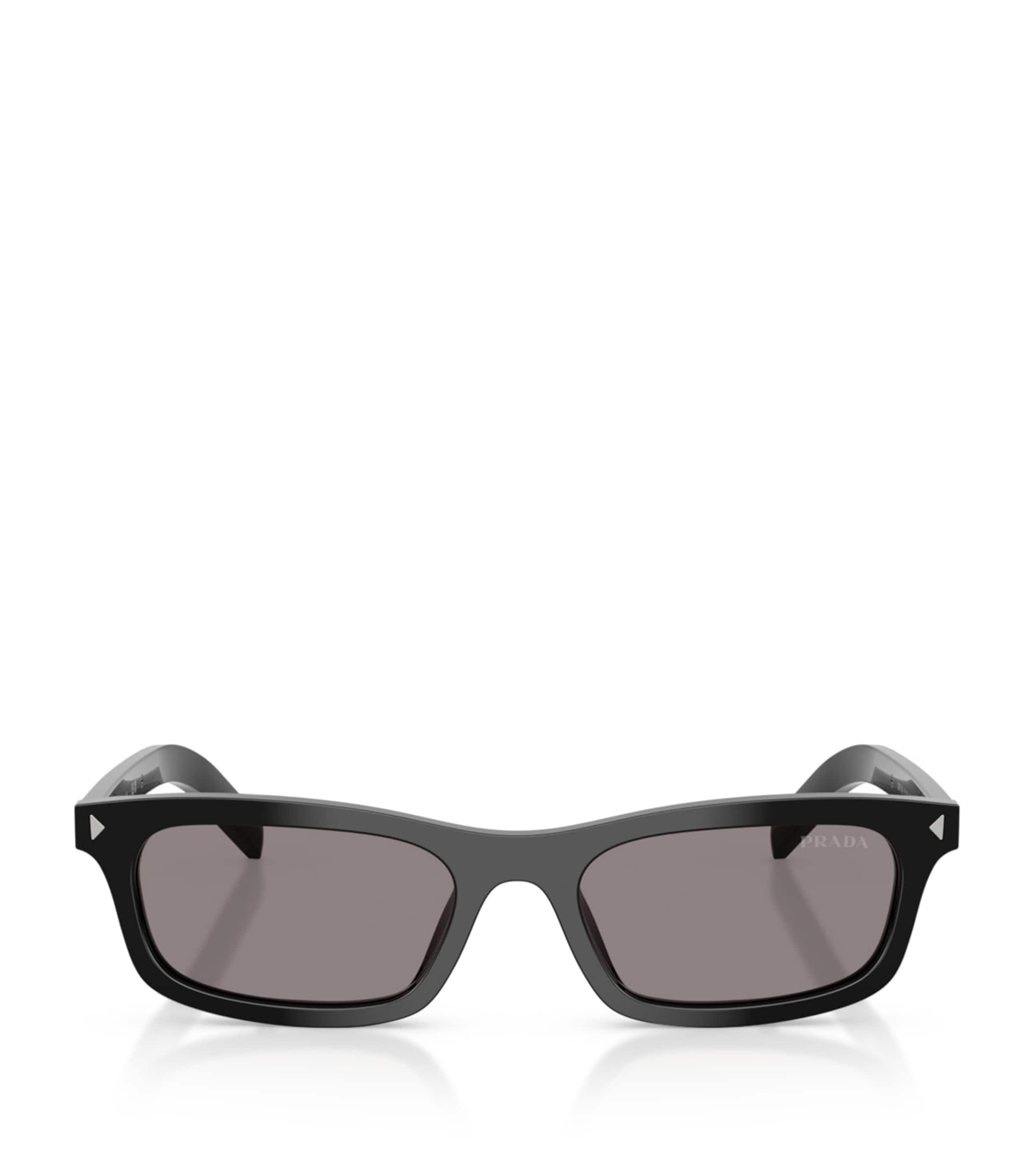 Prada Acetate Rectangle Sunglasses Black