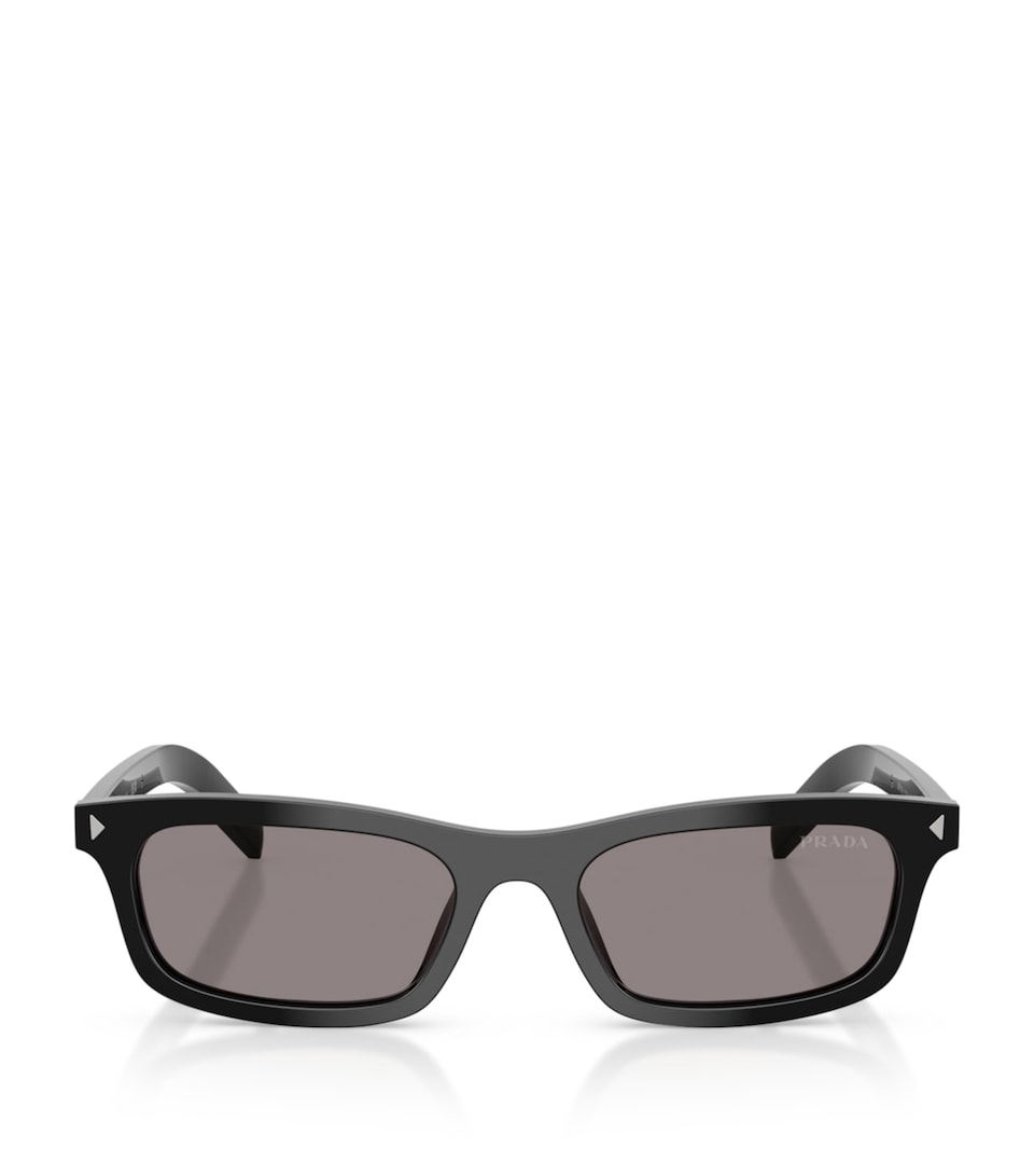 Prada Acetate Rectangle Sunglasses Black