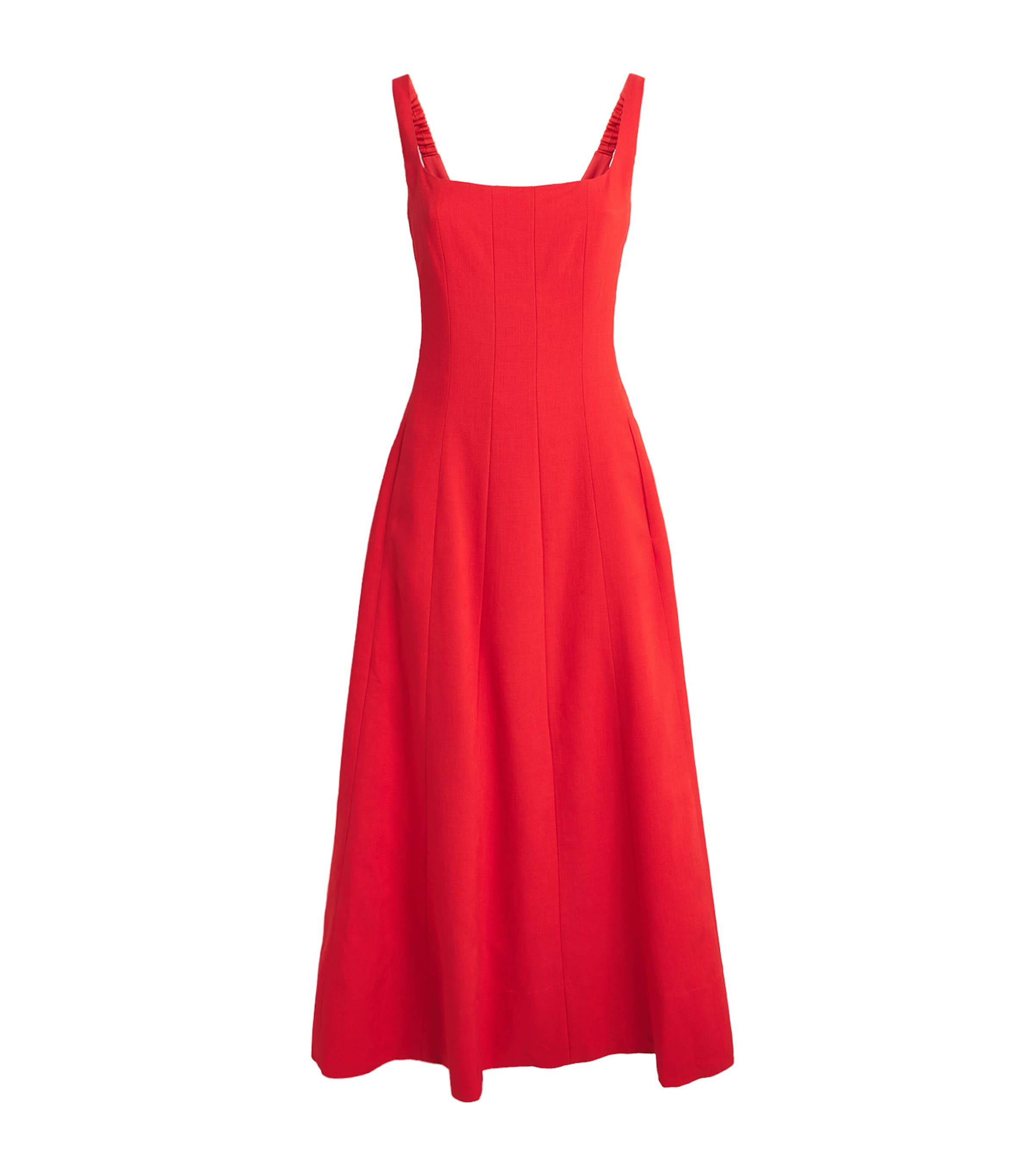 ME+EM Womens Crepe Contour Maxi Dress Lipstick Red